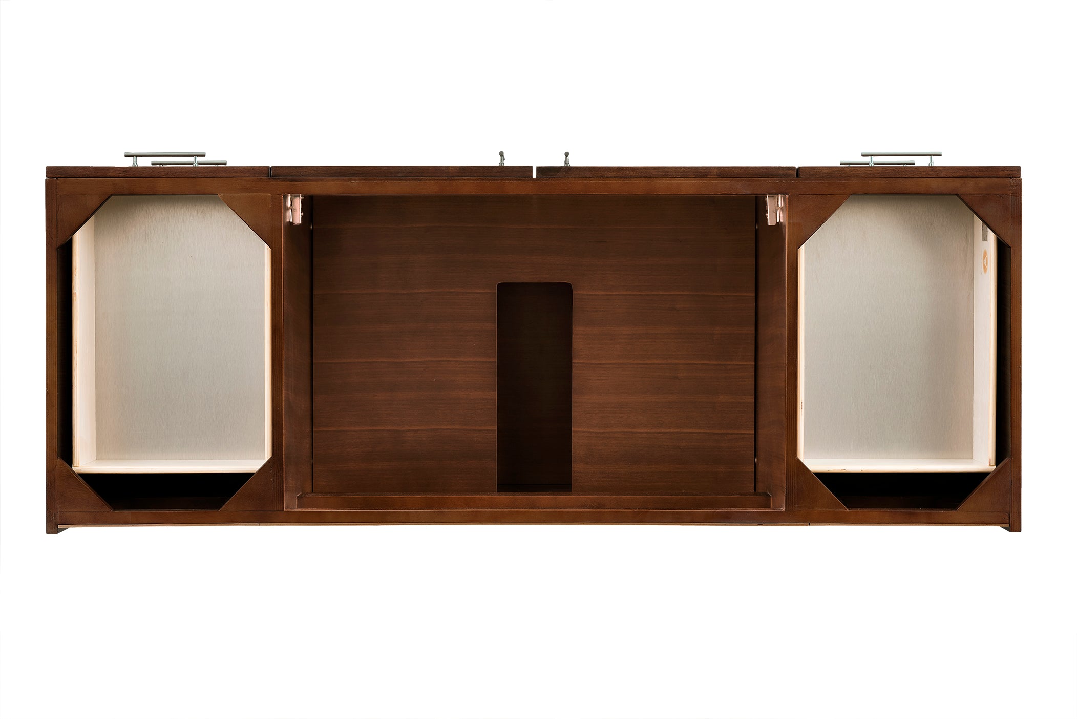Metropolitan 60 Inch Single Bathroom Vanity in American Walnut - Perfect for Modern Master Bathrooms & Powder Rooms