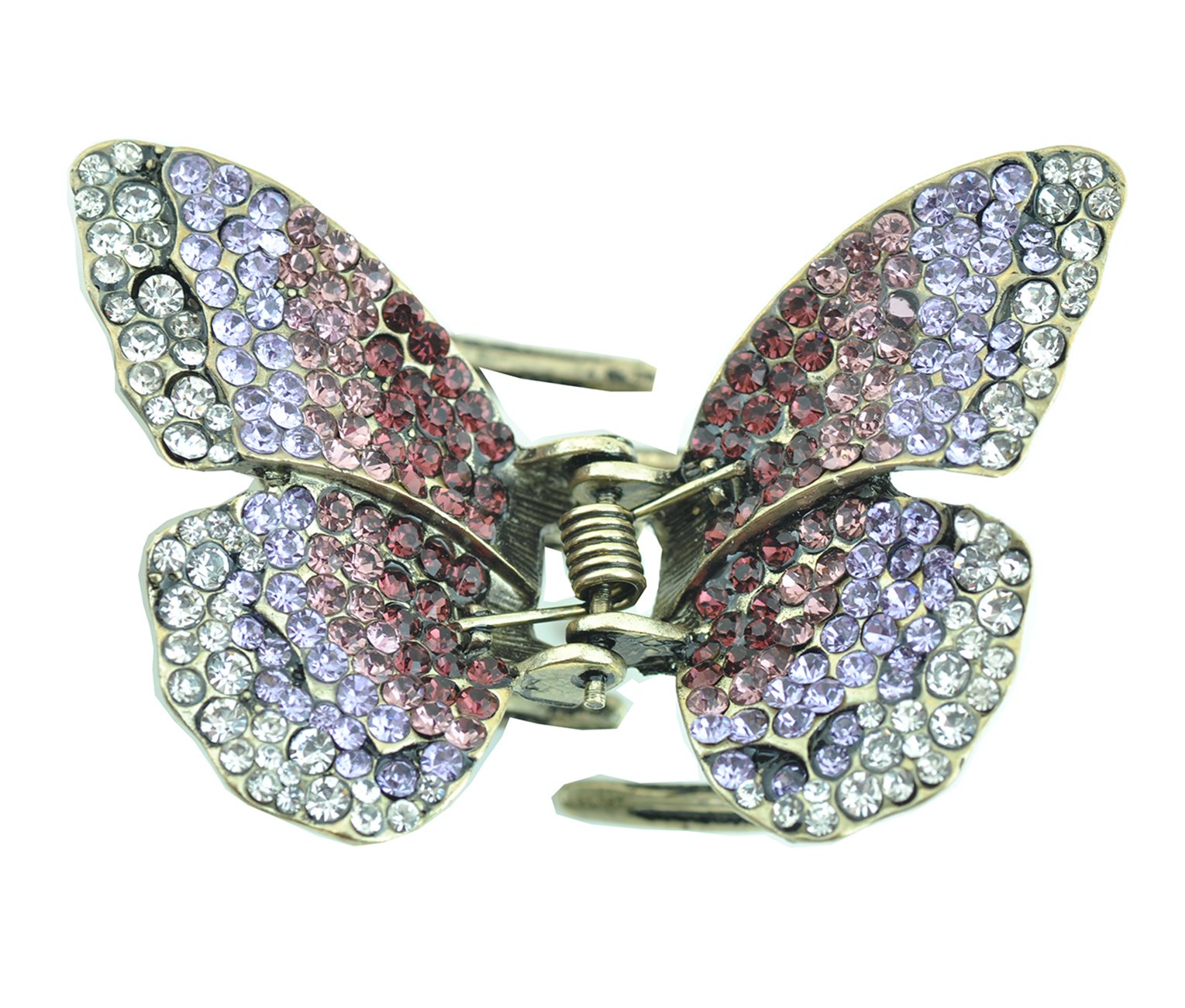 Large Jaw Clips Butterfly Hair Claw - Bronze Purple Hair Clips for Women, Strong Hold Hair Accessories for Thick Hair, Perfect for Ponytails, Buns & Updos