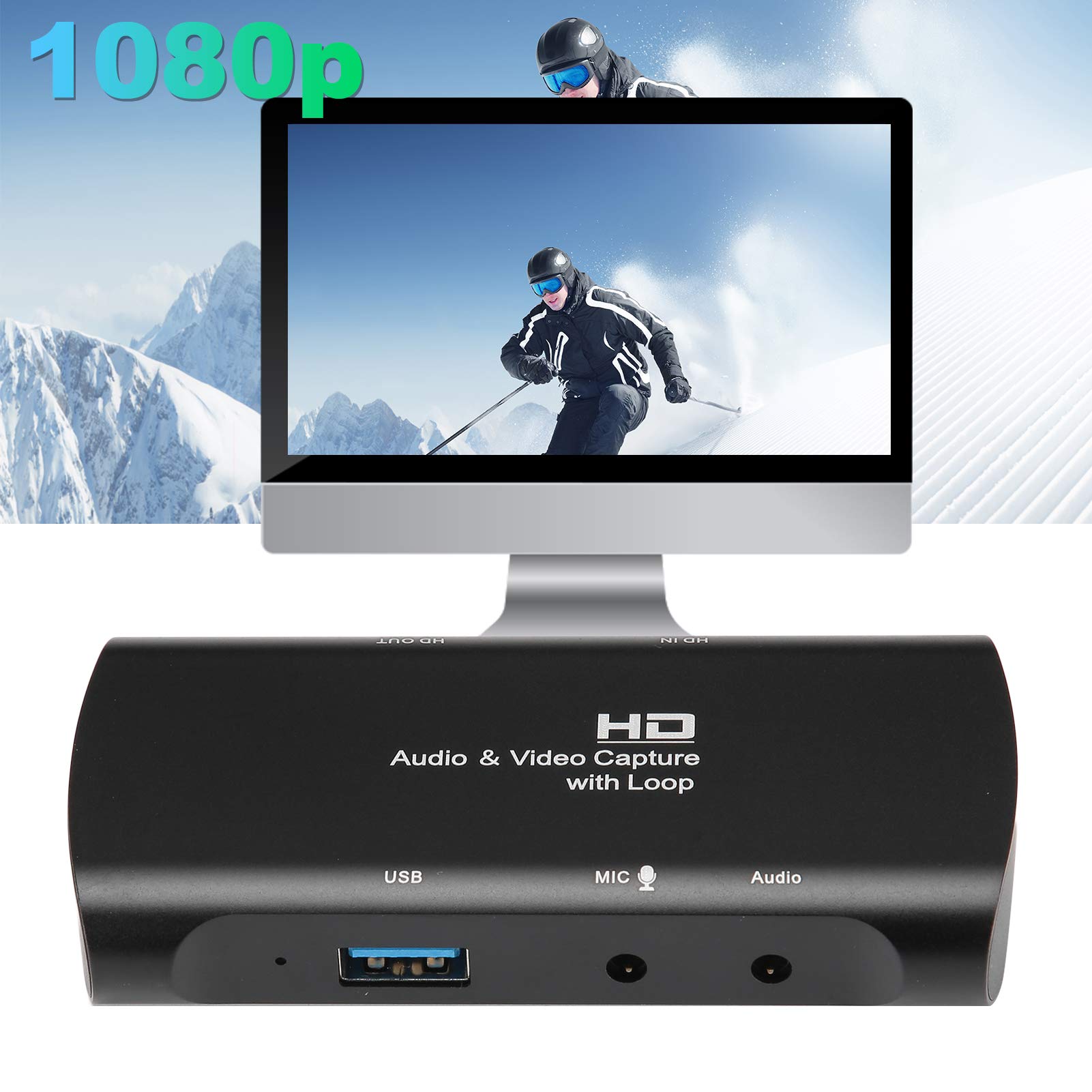 Ciciglow Z27 4K Video Capture Card with Loop Out - 1080P/4K HDMI Audio Video Recorder for Streaming, Gaming & Recording - Perfect for Twitch, YouTube & Live Broadcasts