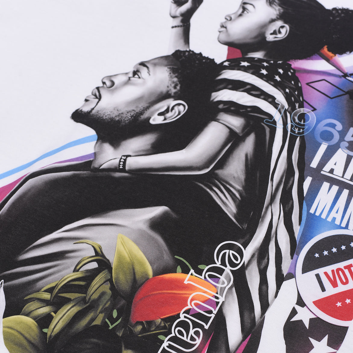 Chuck Styles Vote Our Future Mural Graphic Tee - White | Vintage Political Statement T-Shirt for Men & Women | Perfect for Protests, Rallies & Casual Streetwear