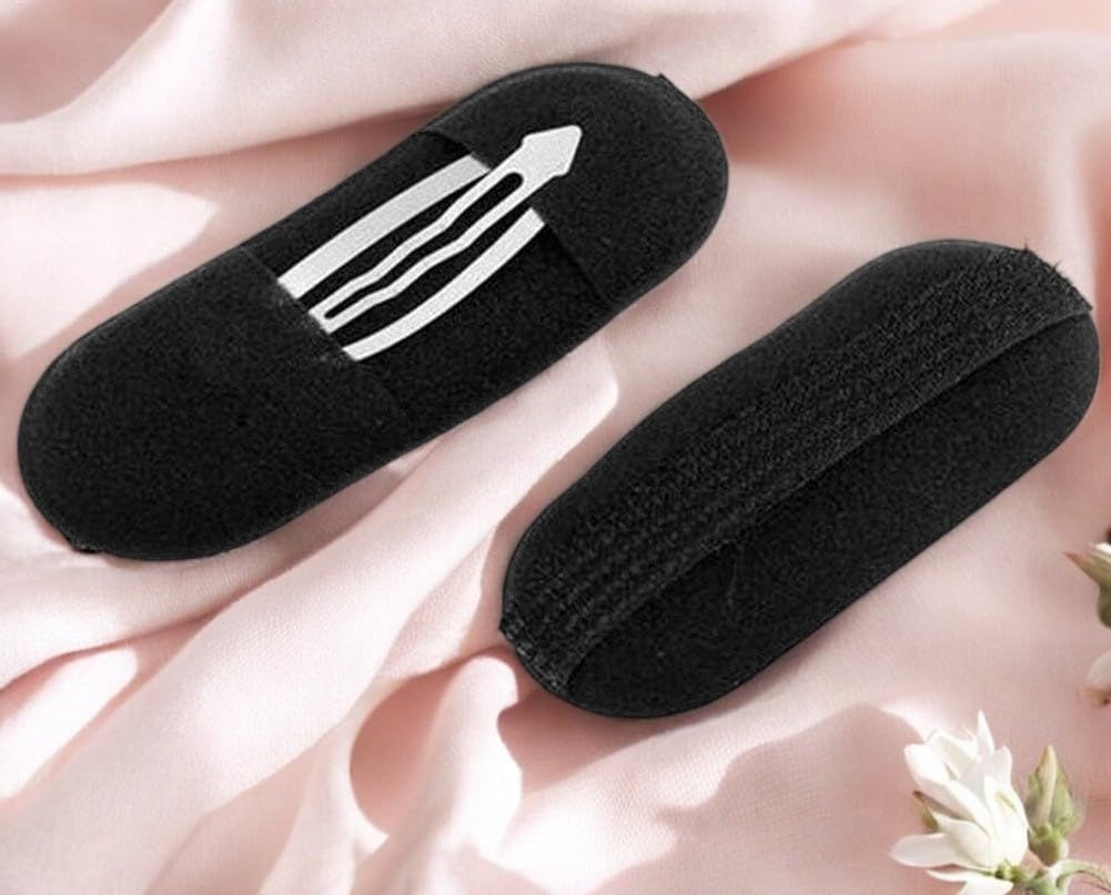 GadinFashion™ 4-Pack Black Hair Puff Maker & Bun Bumpits - Volumizing Hair Accessories for Women | Perfect for Updos, Ponytails & Special Occasions