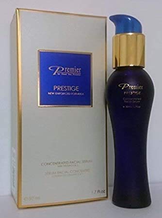 Premier Dead Sea Prestige Concentrated Facial Serum with Vitamin E & C - 1.7 Fl Oz | Anti-Aging & Hydrating Face Treatment for Glowing Skin | Perfect for Night Routine & Daily Skincare