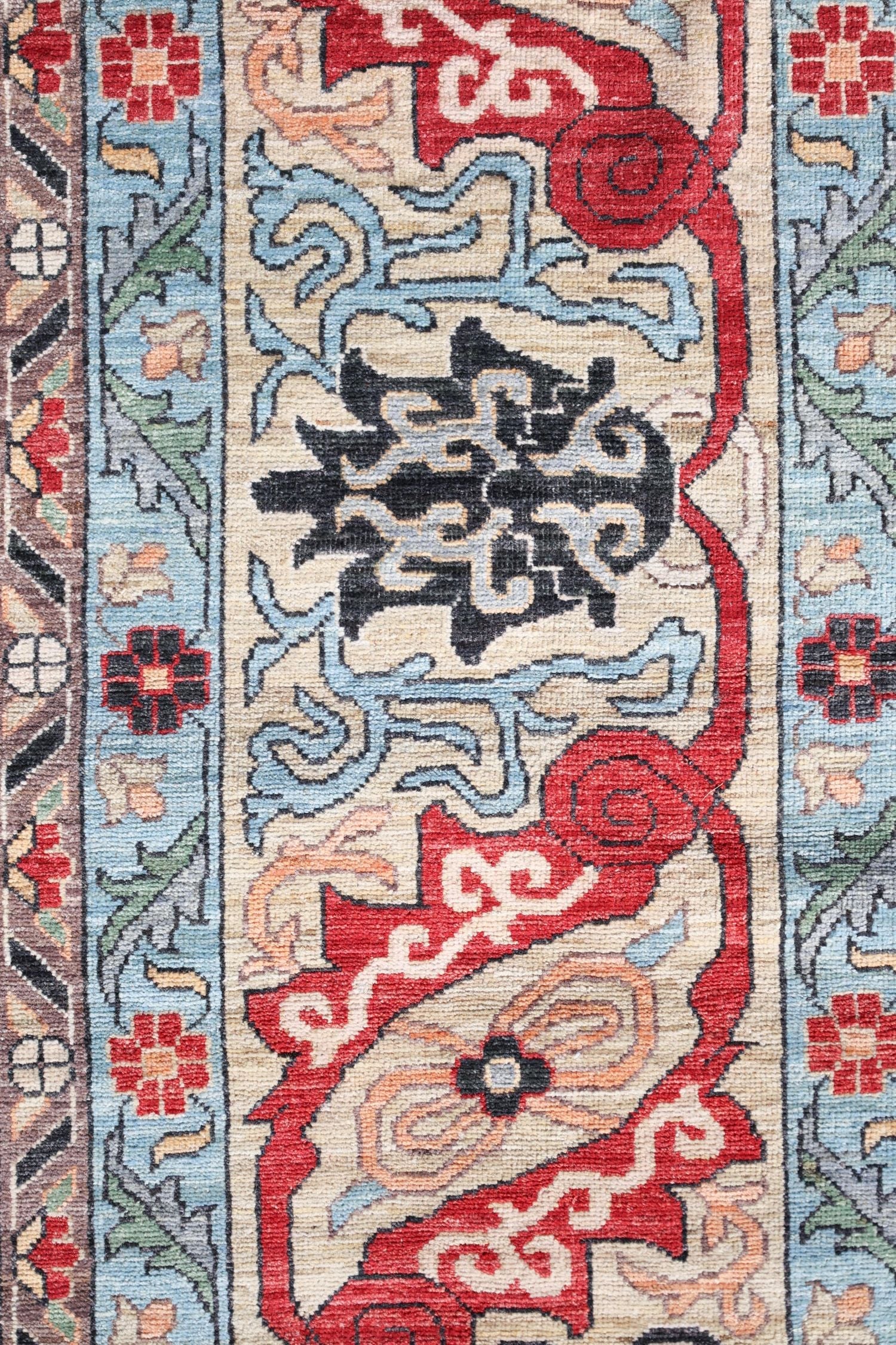 Handwoven Arabesque Tribal Rug - J74817 - Bohemian Home Decor for Living Room, Bedroom & Office