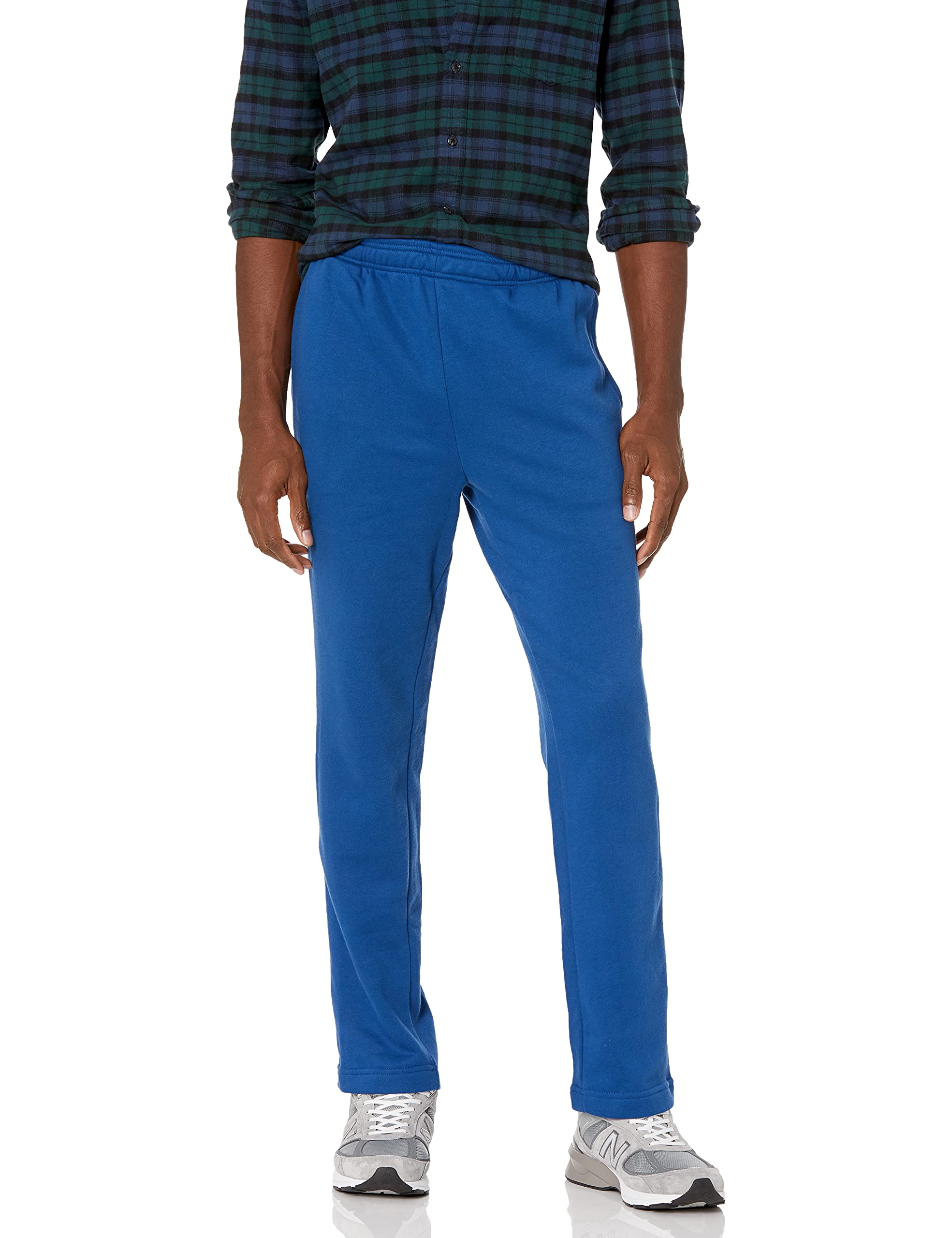 Amazon Essentials Men's Fleece Open Bottom Sweatpants - Comfortable Casual Lounge Pants for Big & Tall Sizes - Perfect for Home Relaxation, Gym Wear & Running Errands