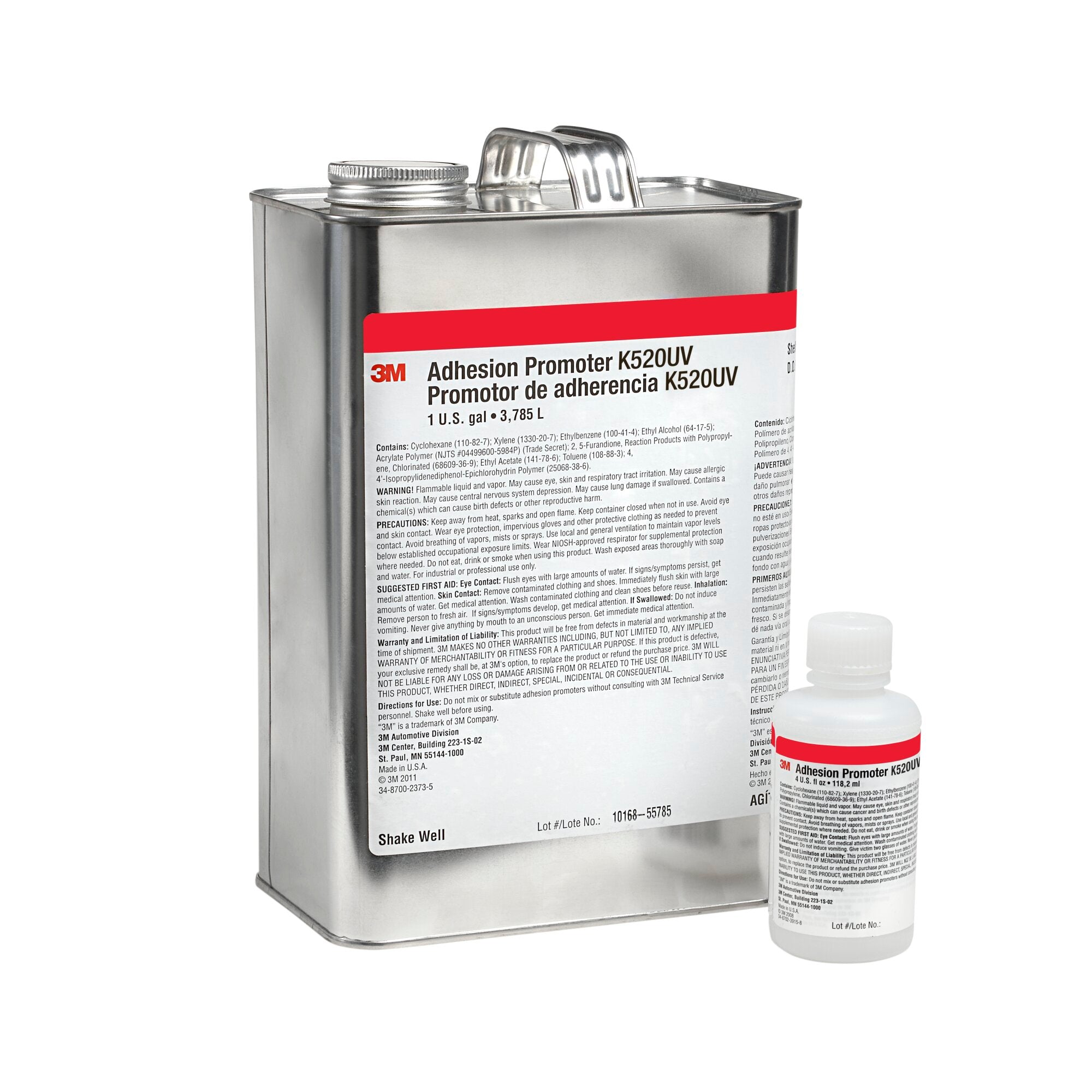 3M Adhesion Promoter K520UV - 4 oz Bottle for Plastic, Metal & Glass Bonding - UV Resistant Primer for Automotive, Marine & DIY Projects
