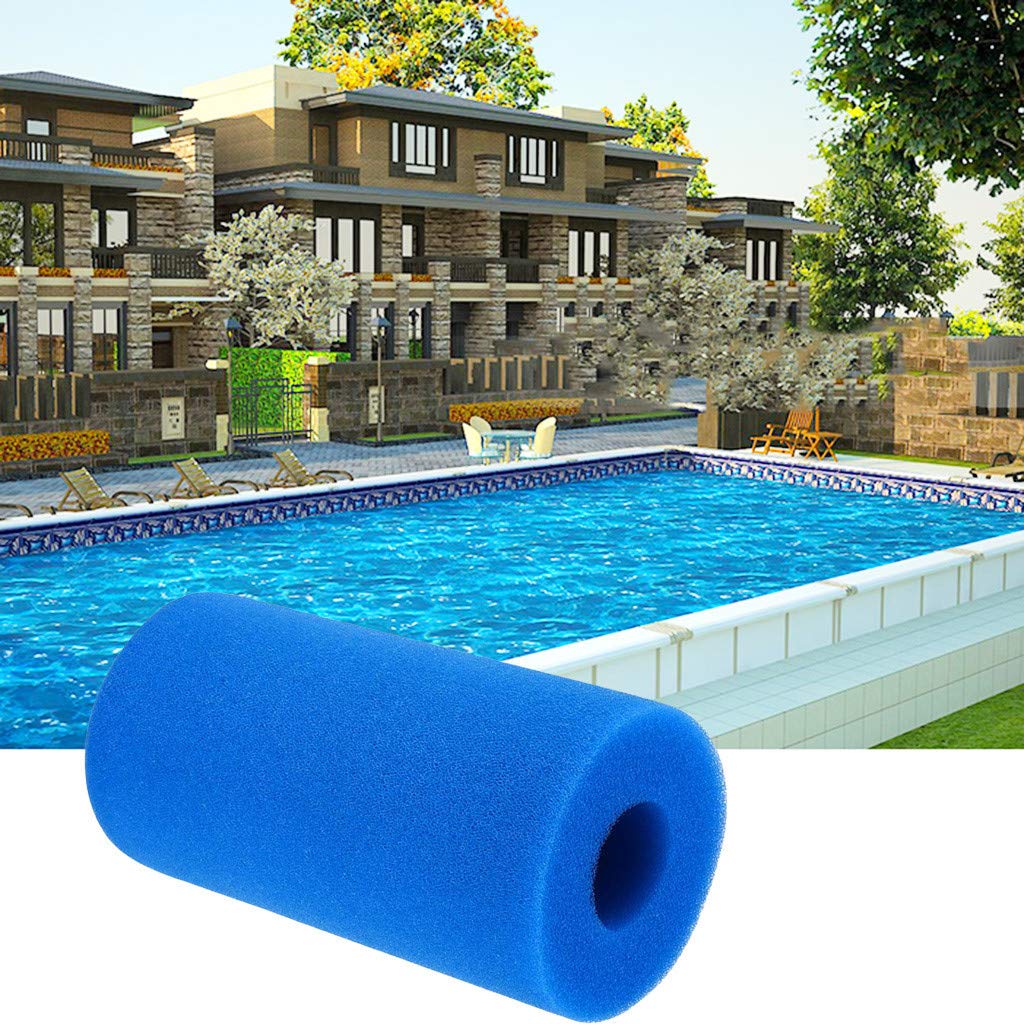 Yamart 10Pcs Washable Reusable Pool Filter Cartridge Type A - Foam Sponge Filter Replacement for Swimming Pools, Hot Tubs & Fountains - Easy Cleaning & Maintenance Tool for Crystal Clear Water