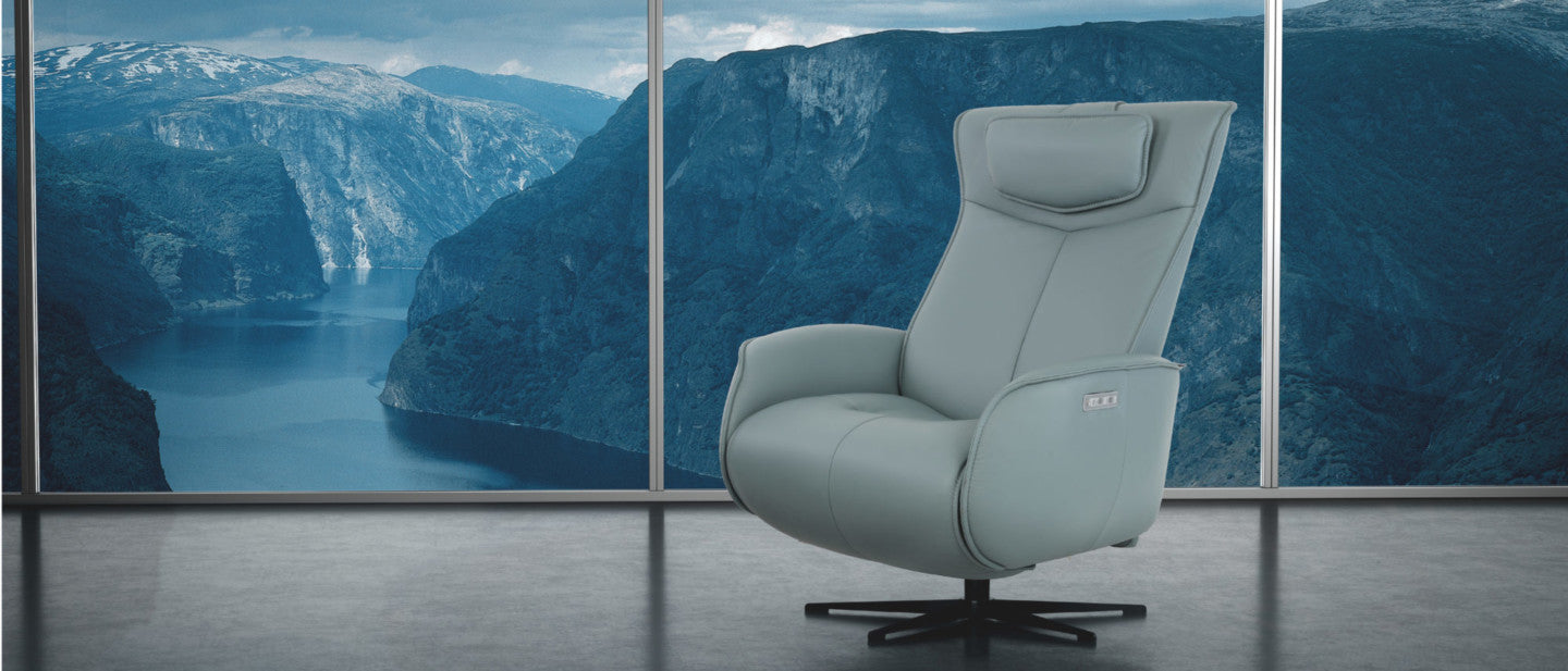 Fjords AXEL Power Recliner Chair - Electric Lift Recliner with Massage & Heat for Living Room, Elderly, and Home Theater Comfort