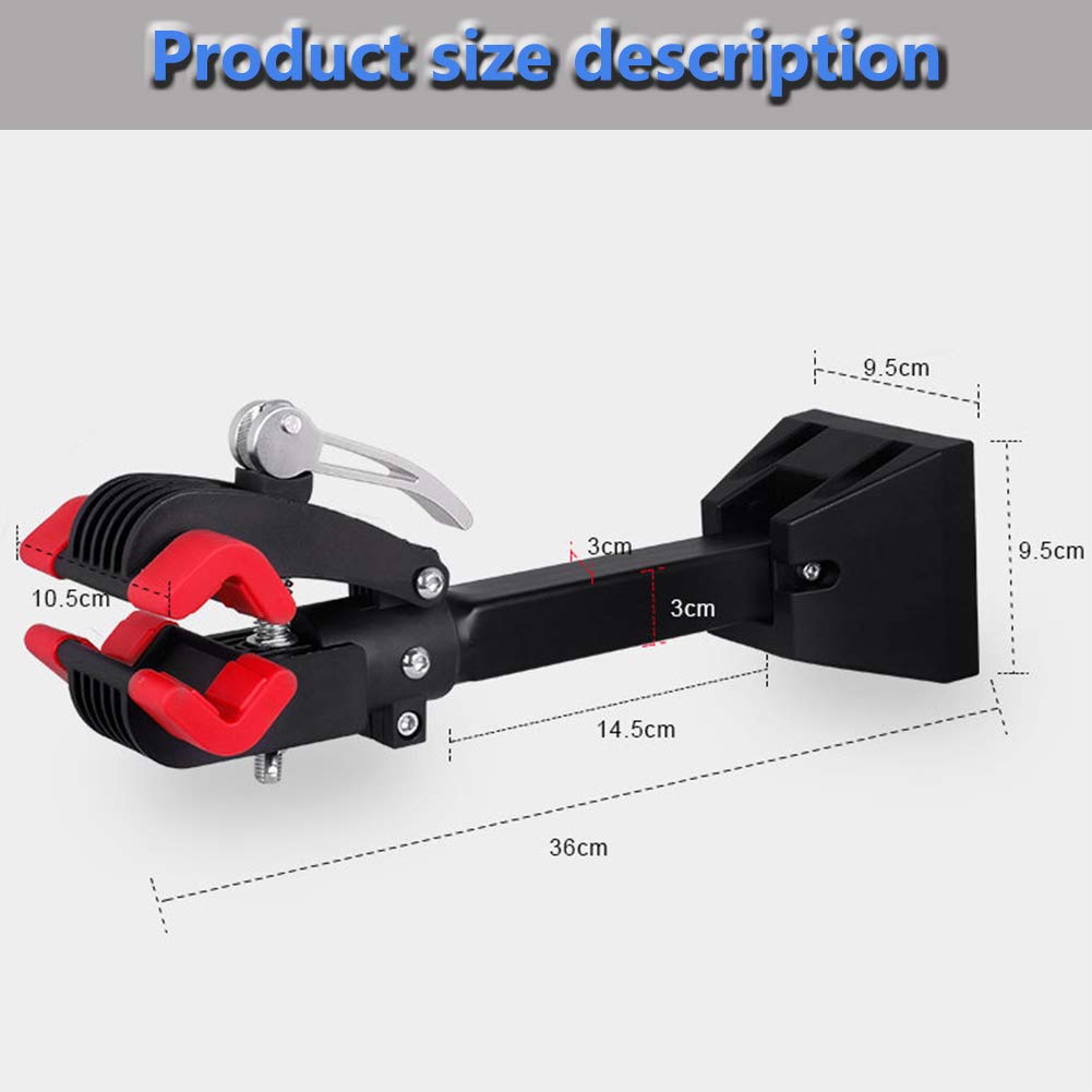MUYDZ Foldable Rotatable Bike Repair Stand - Heavy Duty Bicycle Wall Mount Workstand for Road & Mountain Bikes - Perfect for Home Garage Storage & Professional Mechanic Maintenance