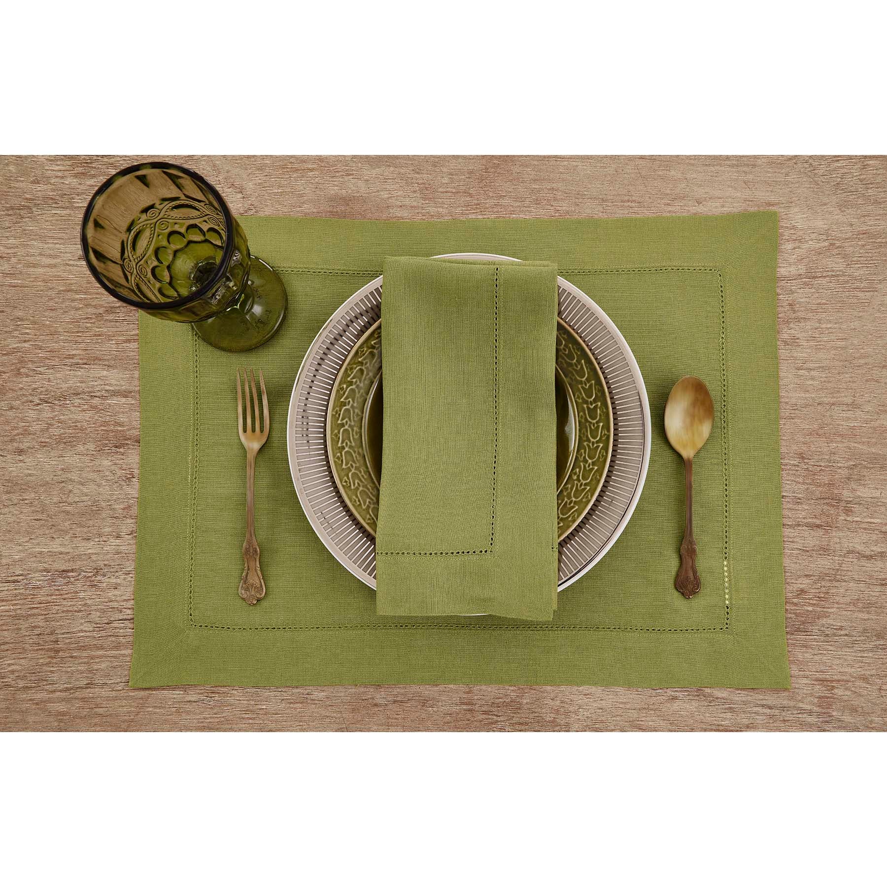 Premium Classic Hemstitch Linen Napkins - Elegant Dinner Table Decor for Weddings, Parties & Fine Dining