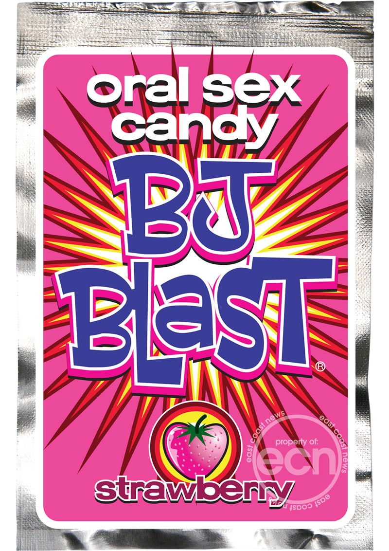 Pipedream BJ Blast Oral Sex Candy Strawberry Flavor - Sweet Edible Pleasure Gel for Couples & Intimate Moments - Enhances Sensation & Play