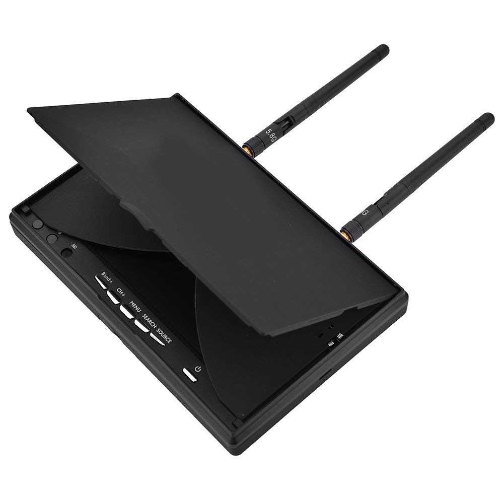 5.8GHz 40CH FPV Receiver Monitor with 7 Inch LCD Screen for Drone Quadcopter - Perfect for FPV Racing, Aerial Photography and Outdoor Flying