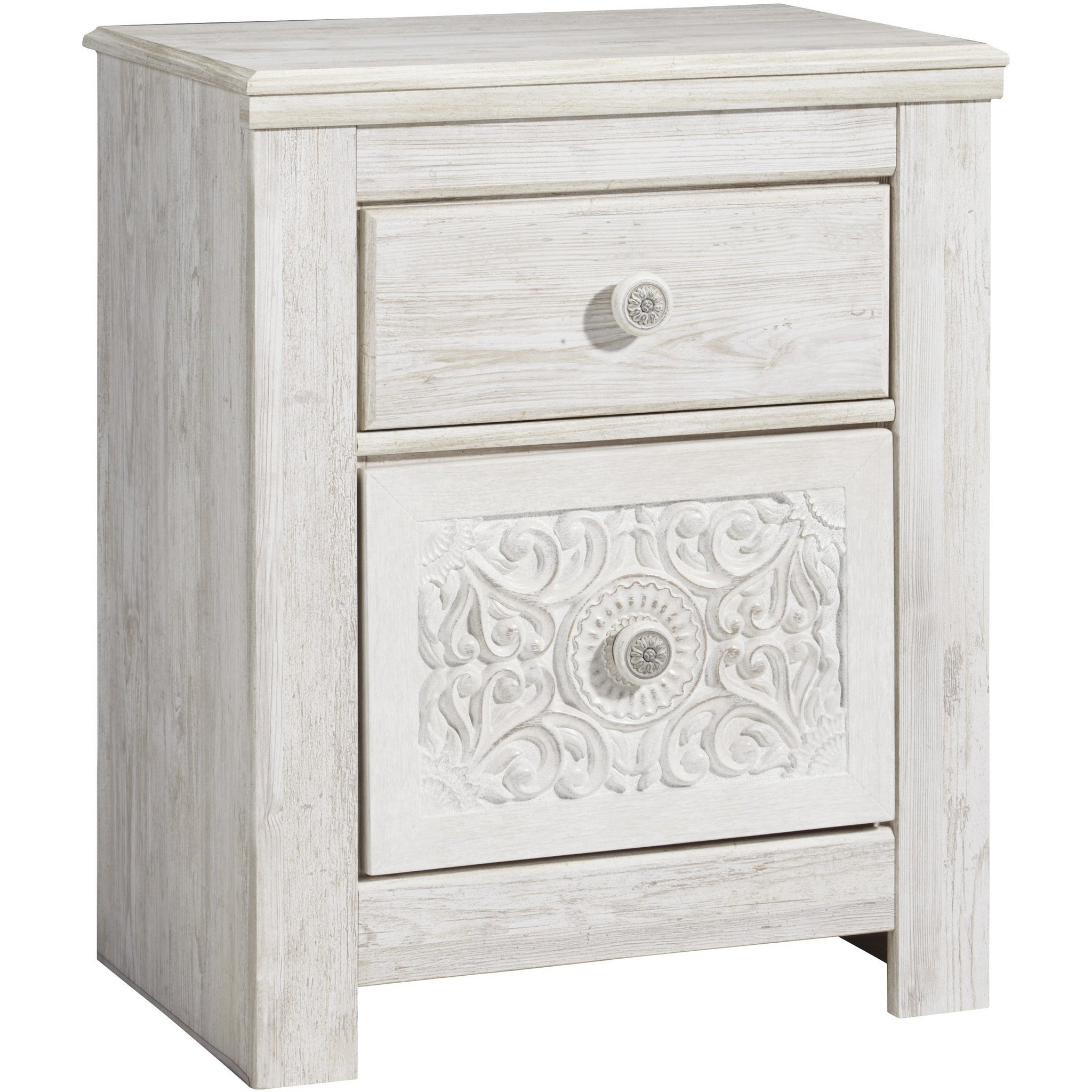 Paxberry Nightstand - Modern Bedside Table with Storage Drawer, Wooden End Table for Bedroom, Living Room, and Office - Perfect for Holding Lamps, Books, and Alarm Clocks