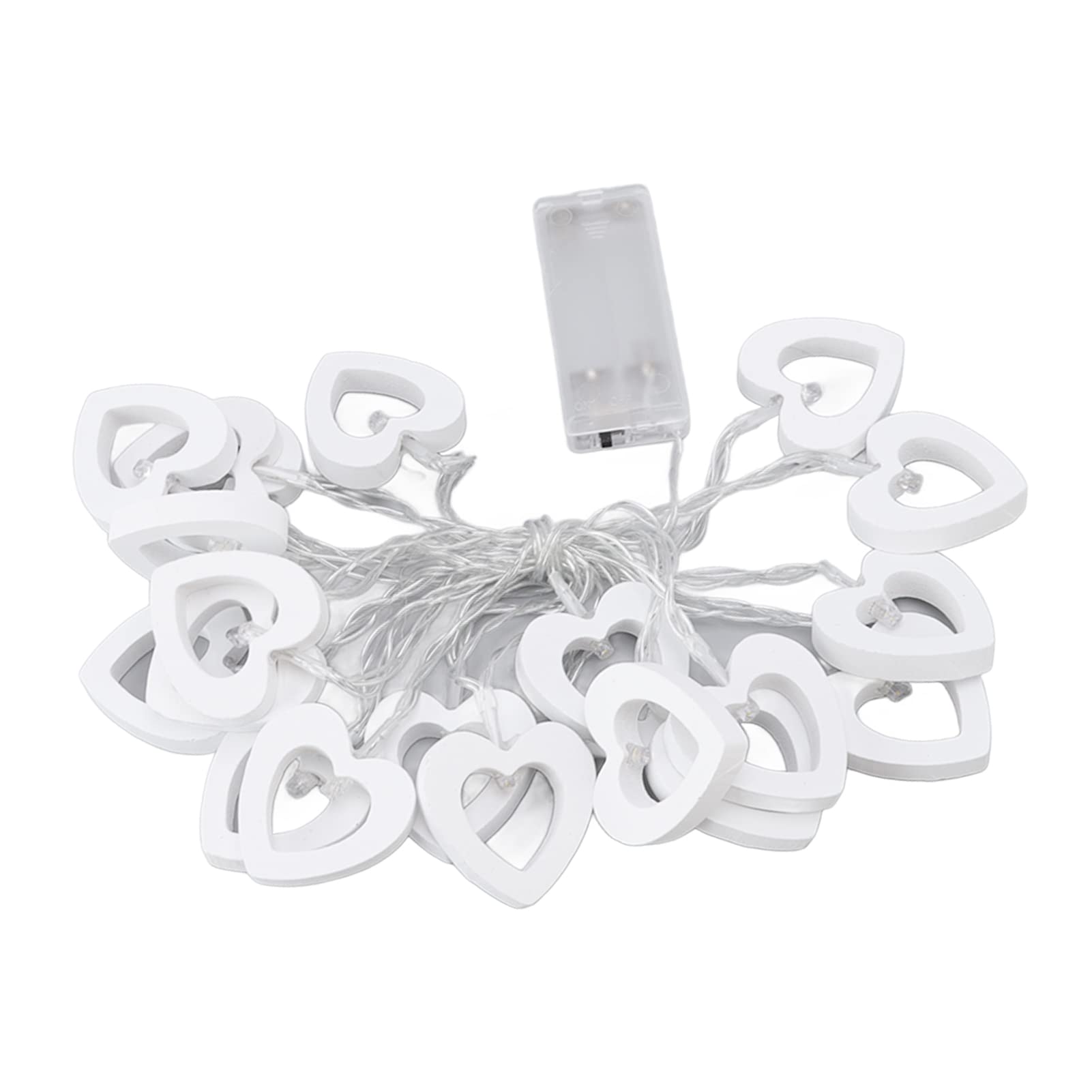 Romantic Heart String Lights - 20 LED Heart Shaped Fairy Lights with 3M Battery Powered Wire for Valentine's Day, Wedding, Birthday Party Decor | Perfect for Bedroom, Garden, Patio & Indoor/Outdoor Decorations