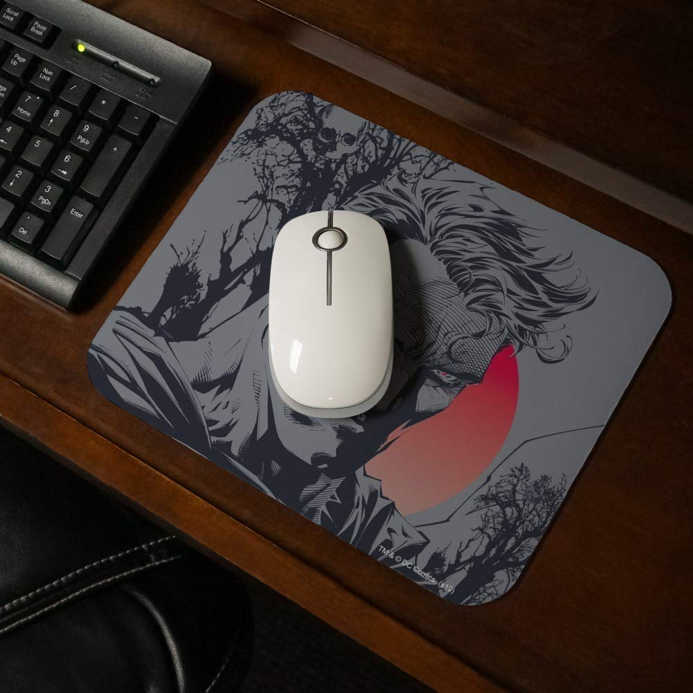 Superman Dark Persona Low Profile Thin Gaming Mouse Pad - Non-Slip Rubber Base for PC, Laptop, Office & Home Use - Perfect for Gamers & Professionals