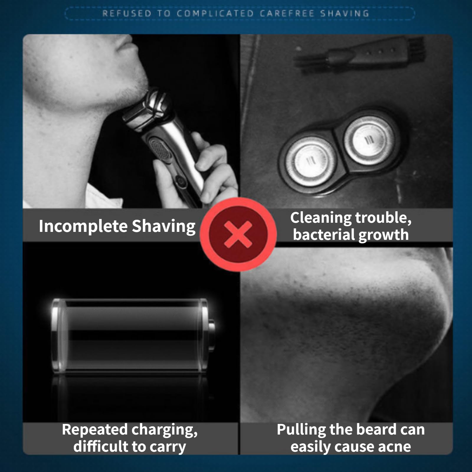 Premium 3-Blade Razor Refills for Men - Ultra Sharp Dual Lubrication Blades for Smooth Shaving - 12 Pack - Perfect for Daily Shaving, Travel & Grooming Kits