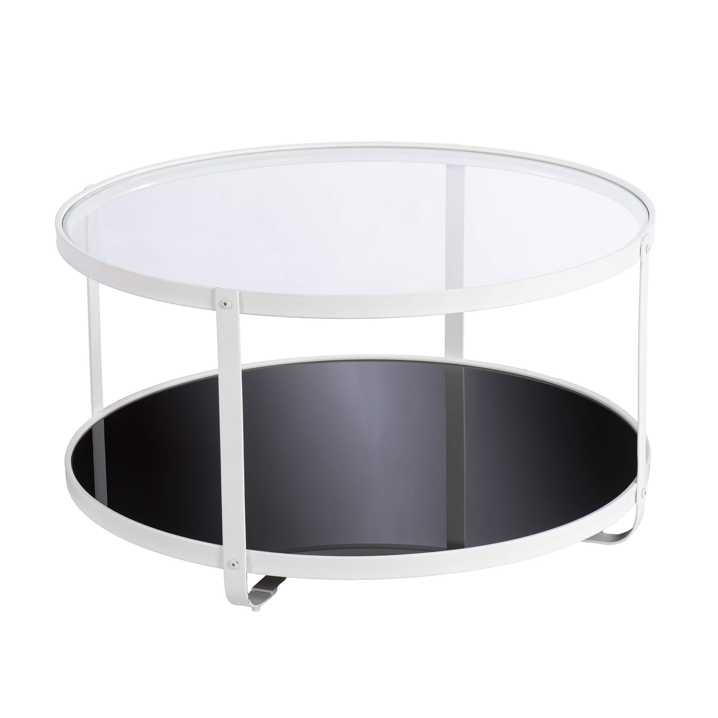 SEI Furniture Vimmerly Modern Coffee Table - Black & White Finish - Perfect for Living Room, Office, or Lounge Decor