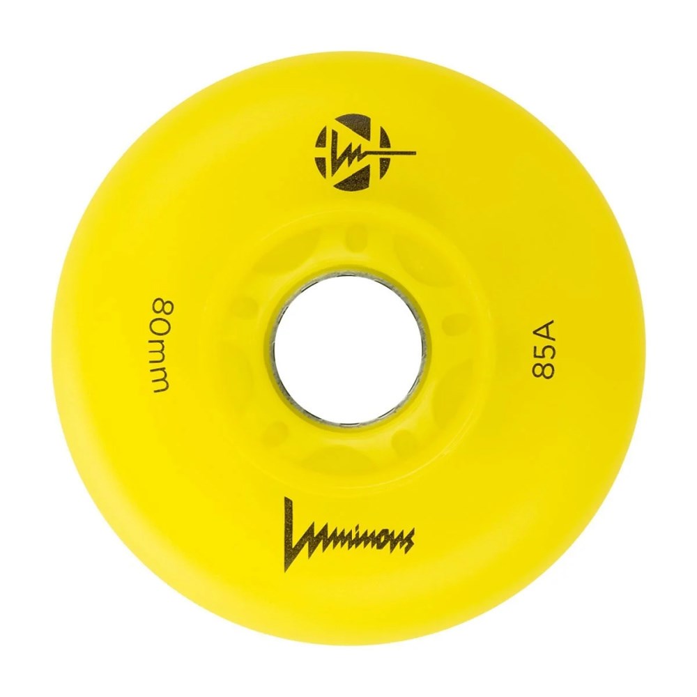 Luminous 80mm LED Light Up Inline Skate Wheels - 4 Pack Set for Night Skating, Rollerblading, and Outdoor Sports