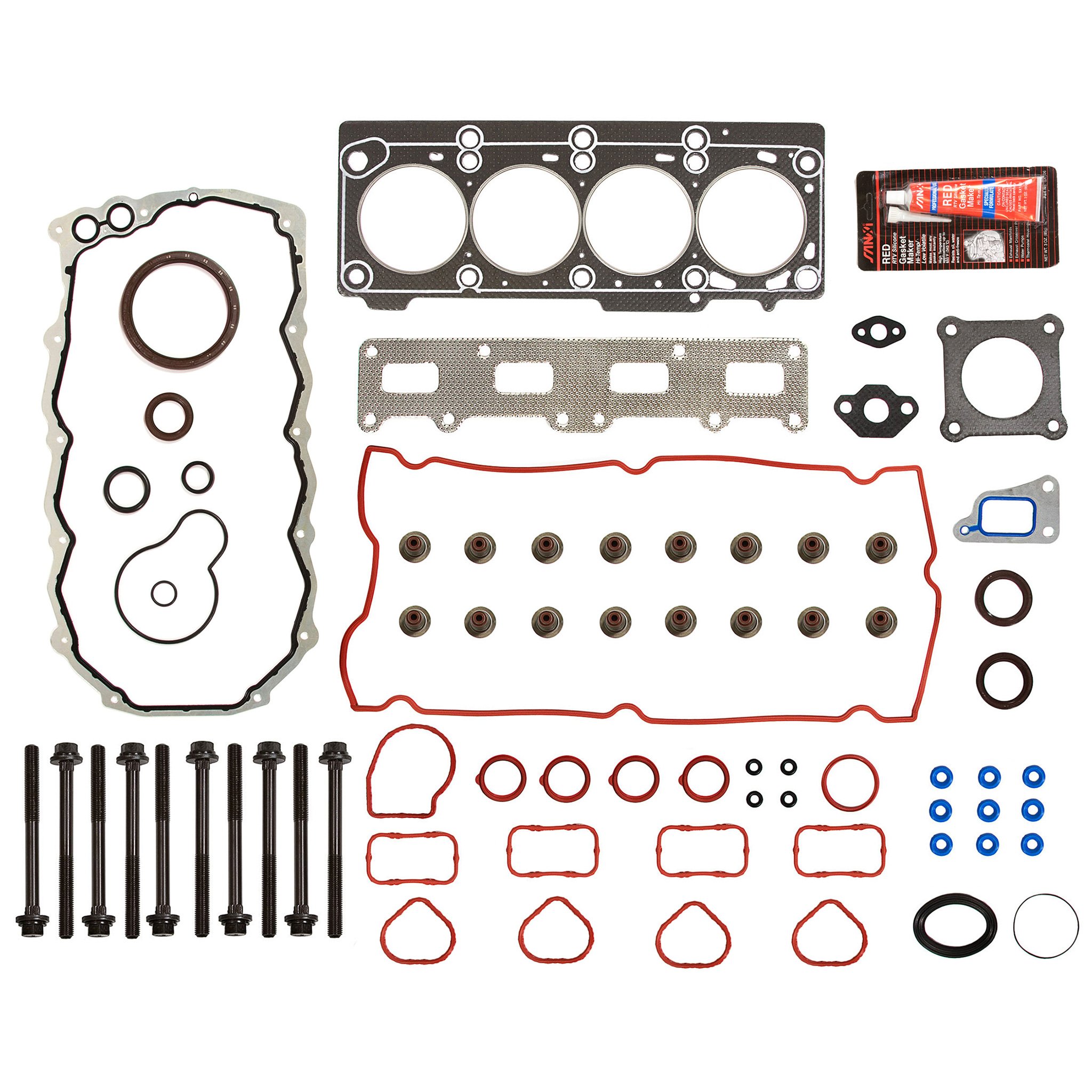 MA-4216923188 Full Gasket Set with Head Bolts Compatible for 2001 Chrysler PT Cruiser 2.4L DOHC VIN B - Engine Repair & Maintenance Replacement Parts