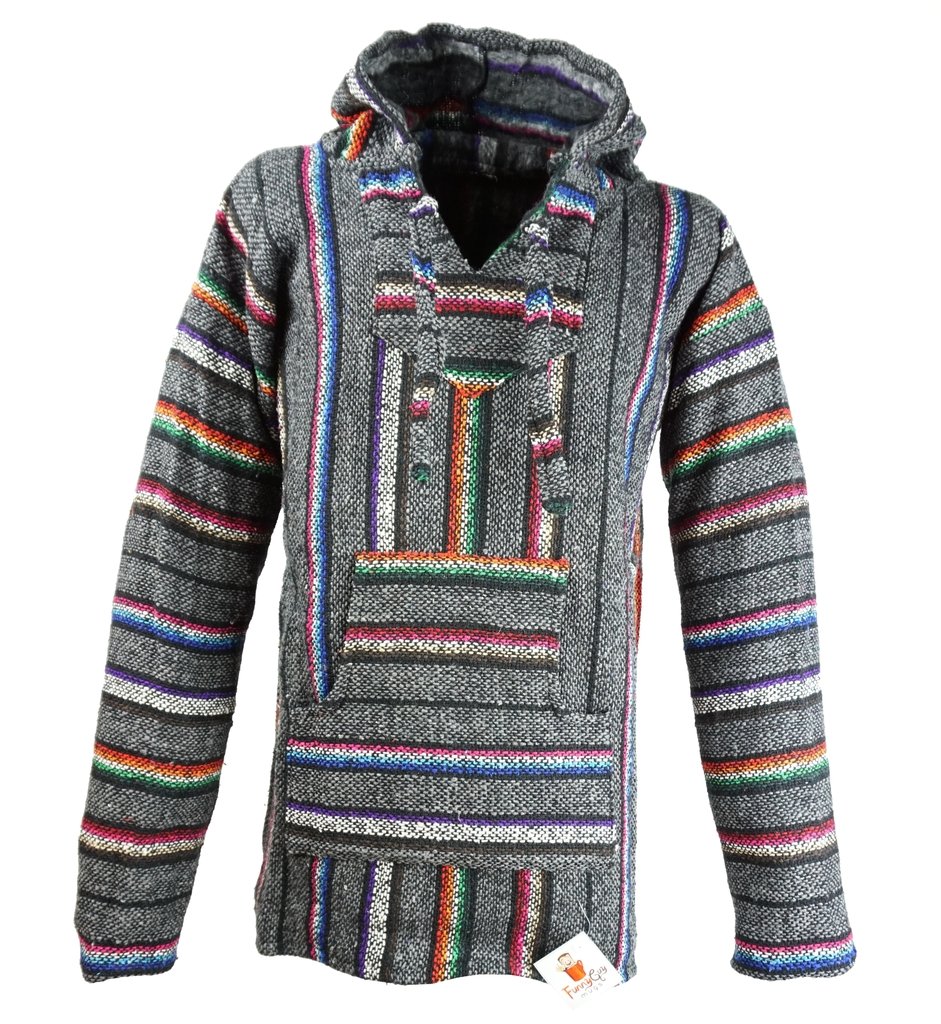 Premium Baja Hoodie Sweatshirt - Soft Pullover Poncho with Funny Guy Print | Cozy Casual Wear for Men & Women | Perfect for Beach, Camping & Outdoor Adventures