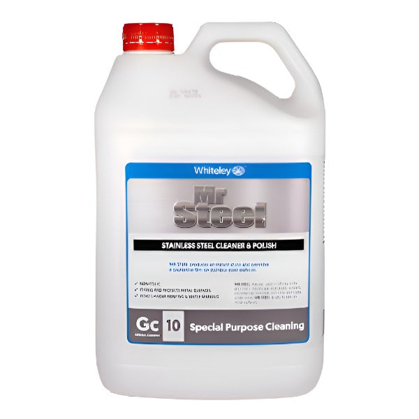 Whitely Mr Steel Water-Based Stainless Steel Cleaner & Polish - Removes Stains, Restores Shine | Perfect for Kitchen Appliances, Sinks & Outdoor Grill Cleaning