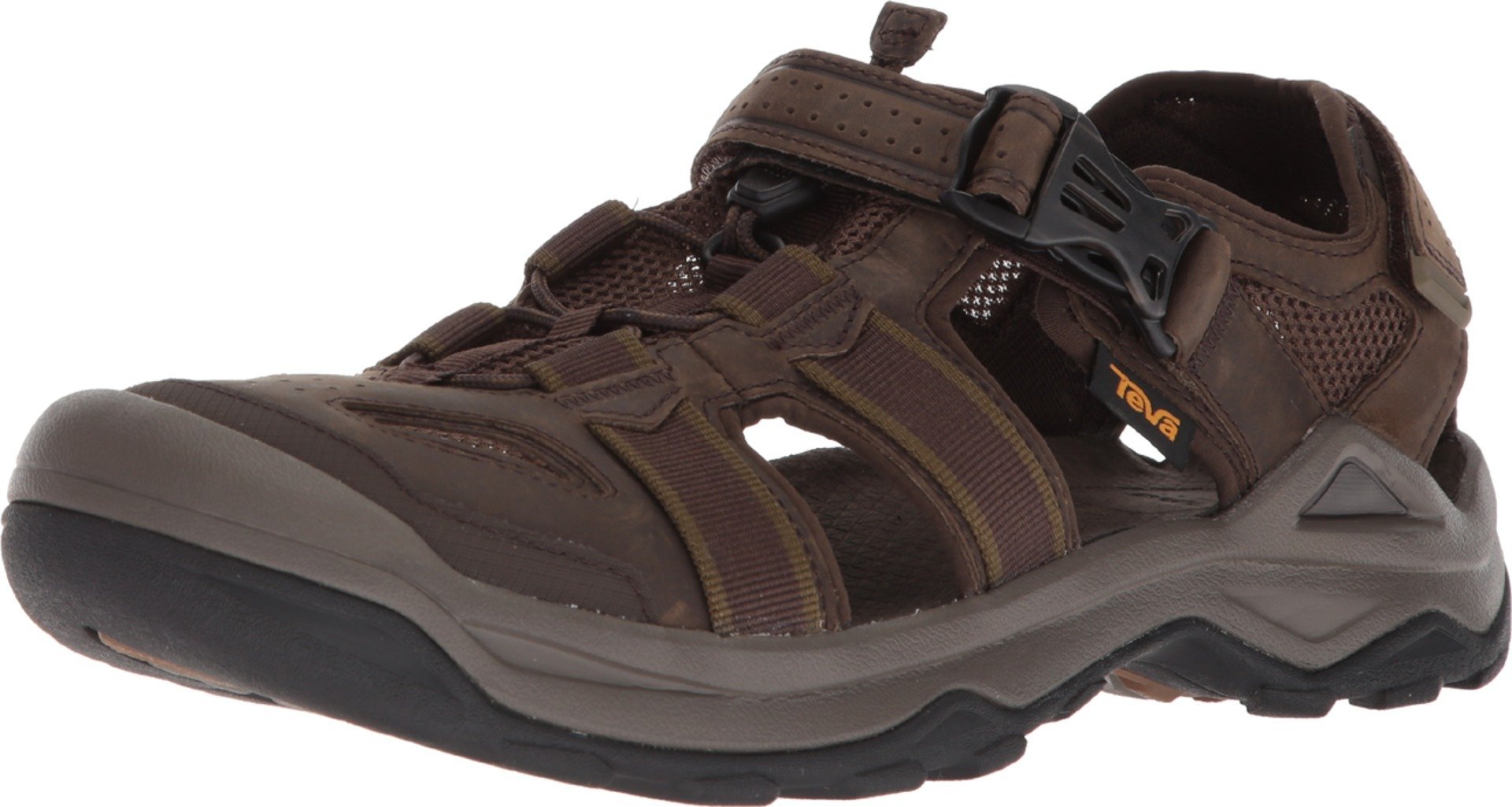 **Teva Women's & Men's Omnium 2 Leather Fisherman Sandals – Turkish Coffee, Size 9.5 Medium US – Comfortable & Stylish for Outdoor Adventures, Travel & Casual Wear**