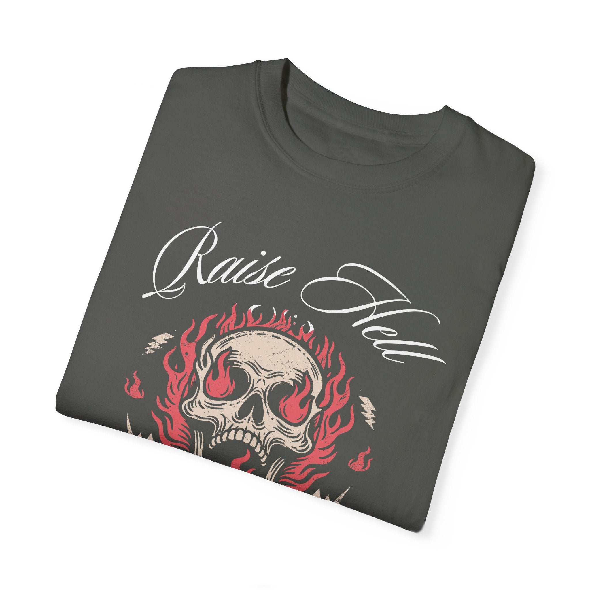 Raise Hell Kid T-Shirt - Cool Graphic Tee for Boys & Girls - Trendy Streetwear for Teens - Perfect for Concerts, Skateboarding & Casual Outfits