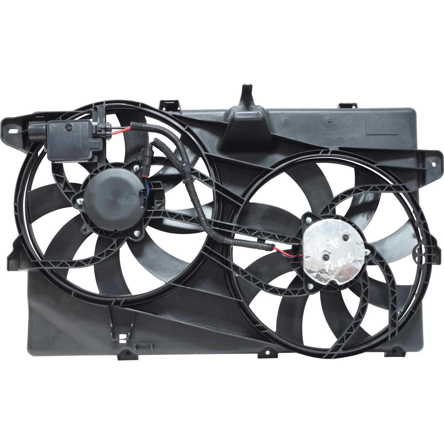 Universal Air Conditioner FA 50282C Dual Radiator and Condenser Fan Assembly - Replacement Cooling Fan for Home AC Units, HVAC Systems, and Automotive Applications