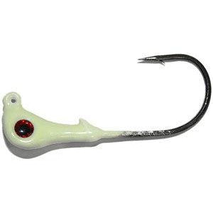 Lead Masters Banana Glow Jig Heads with Eyes - Premium Fishing Lures for Bass, Walleye & Trout - Perfect for Freshwater & Saltwater Fishing