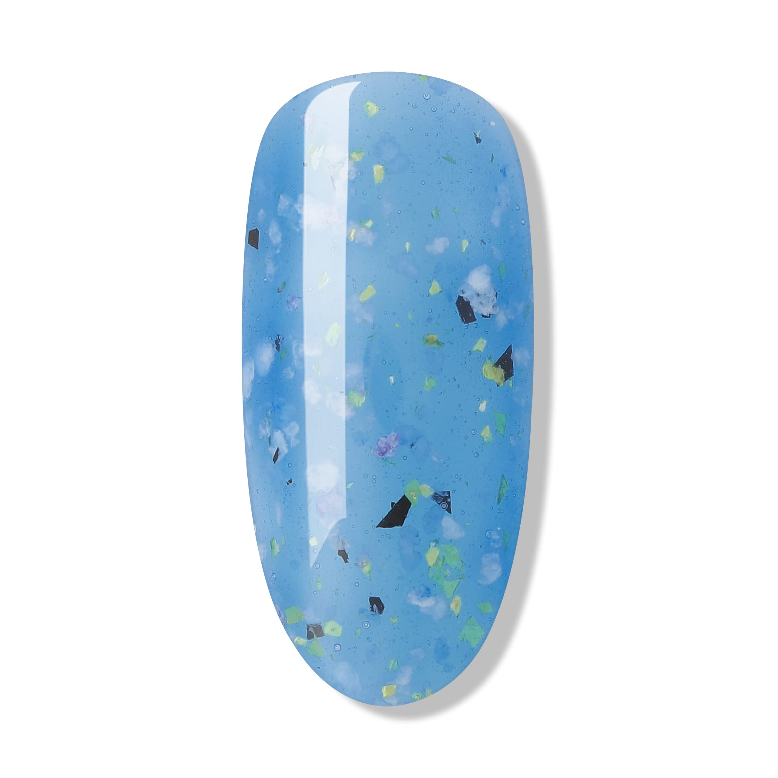 BLUESKY Bluebell Breeze Gel Nail Polish - Long Lasting Blue Jelly Flower Gel (BFL05) for UV/LED Manicures - Perfect for Spring Nails, Bridal Looks & Salon Quality DIY Nail Art