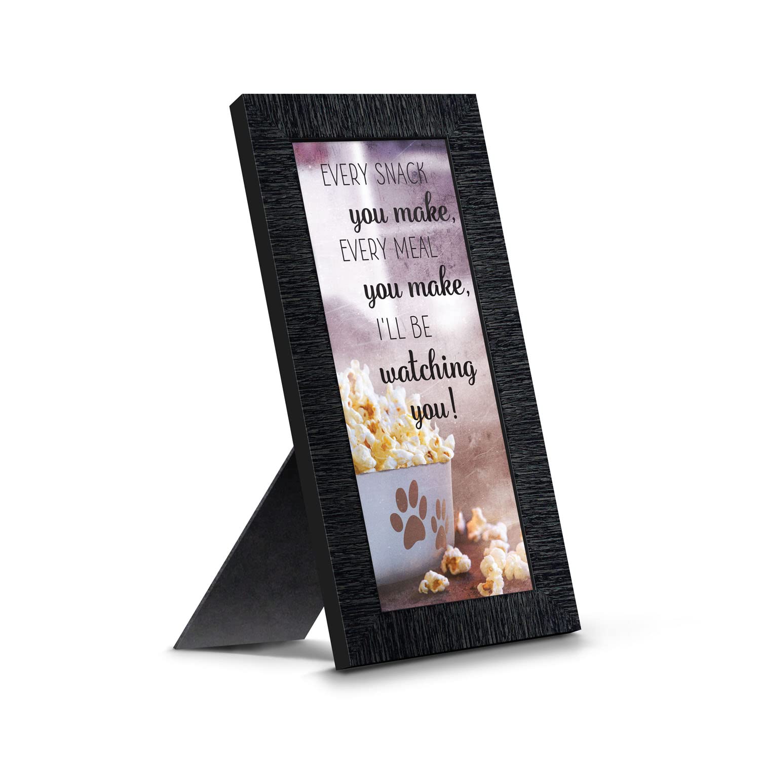 Crossroads Home Décor Dog and Snacks Picture Frame - Paw Print Wall Art for Pet Lovers - Perfect for Living Room, Bedroom, or Office Decor