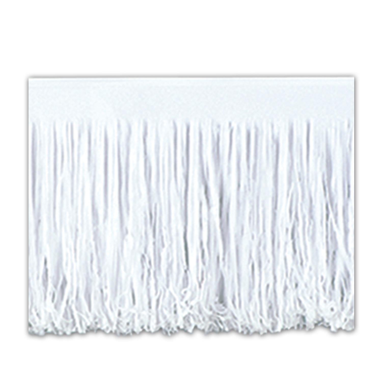 12 Pack Beistle 6-Ply White Tissue Party Fringe Drape - Perfect for Birthday Decorations, Baby Showers & Wedding Party Backdrops