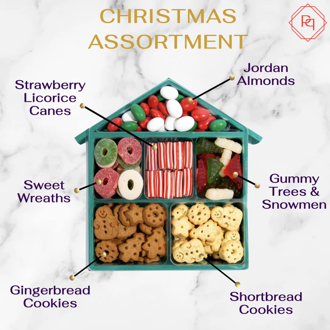 Premium Gourmet Candy Gift Box - Deluxe Holiday Sweets Assortment for Christmas & New Year - Luxury Chocolate & Candy Collection for All Ages - Festive Green Themed Treat Box - Perfect for Gifting, Parties & Holiday Celebrations