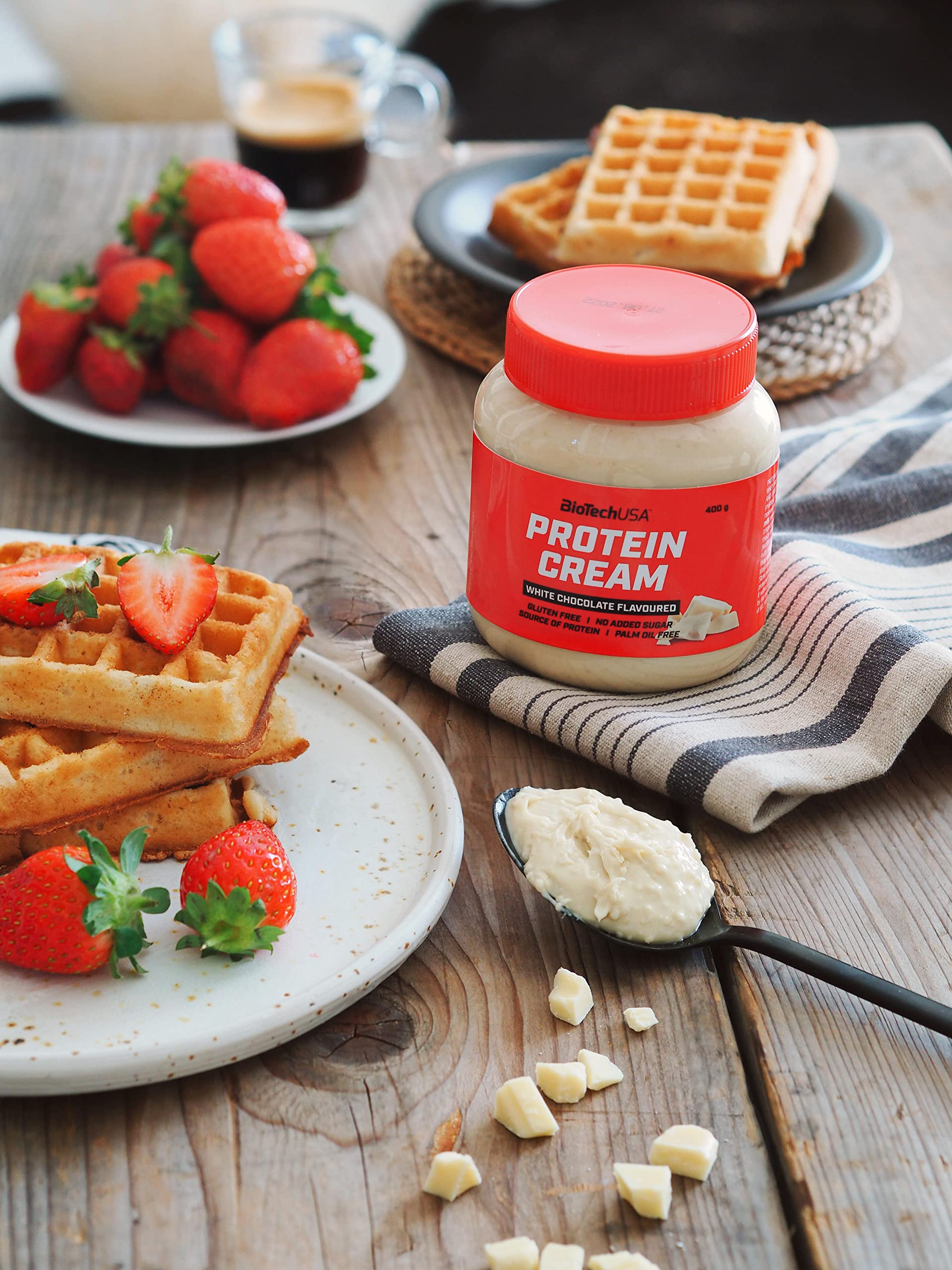 BioTechUSA Protein Cream - White Chocolate Flavor, 400g | High Protein Snack for Muscle Recovery, Post-Workout & Healthy Lifestyle