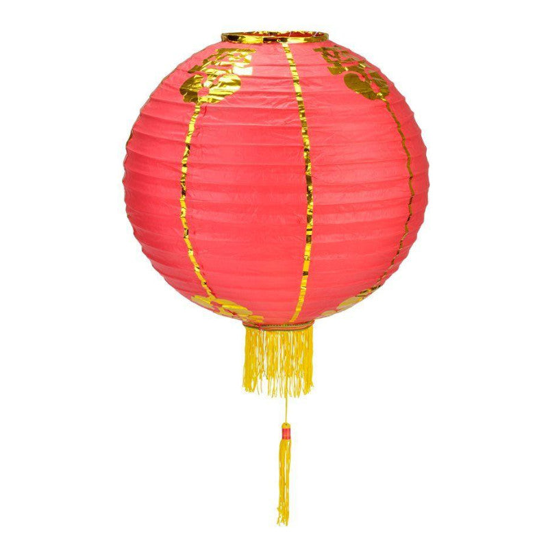 12 Pack Traditional Chinese New Year Red Paper Lanterns with Gold Tassels - Hanging Decor for Lunar New Year, Spring Festival, Home & Party Decoration