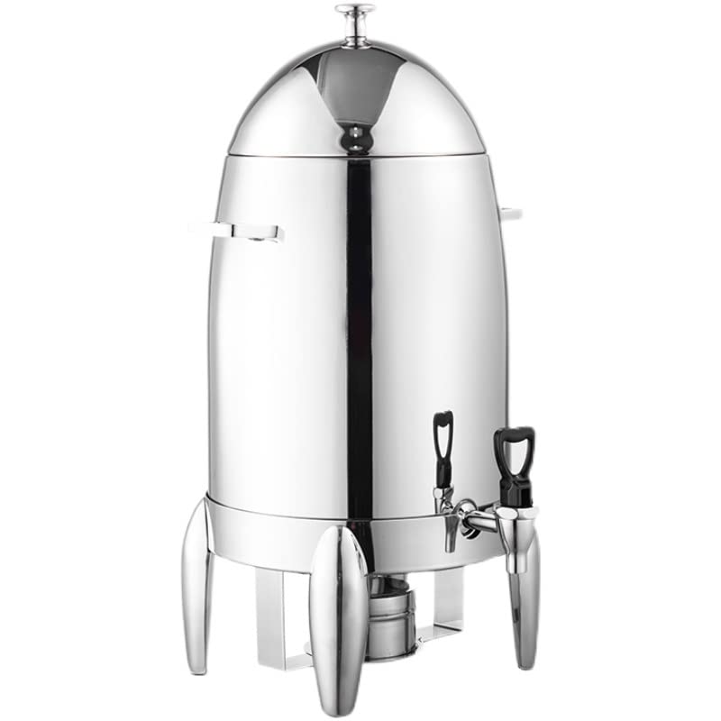 5 Gallon Stainless Steel Commercial Coffee Chafer Urn with Chrome Accents - Hot Beverage Dispenser with Lid for Catering, Buffets & Events - Keeps Coffee, Tea & Hot Chocolate Warm for Hours