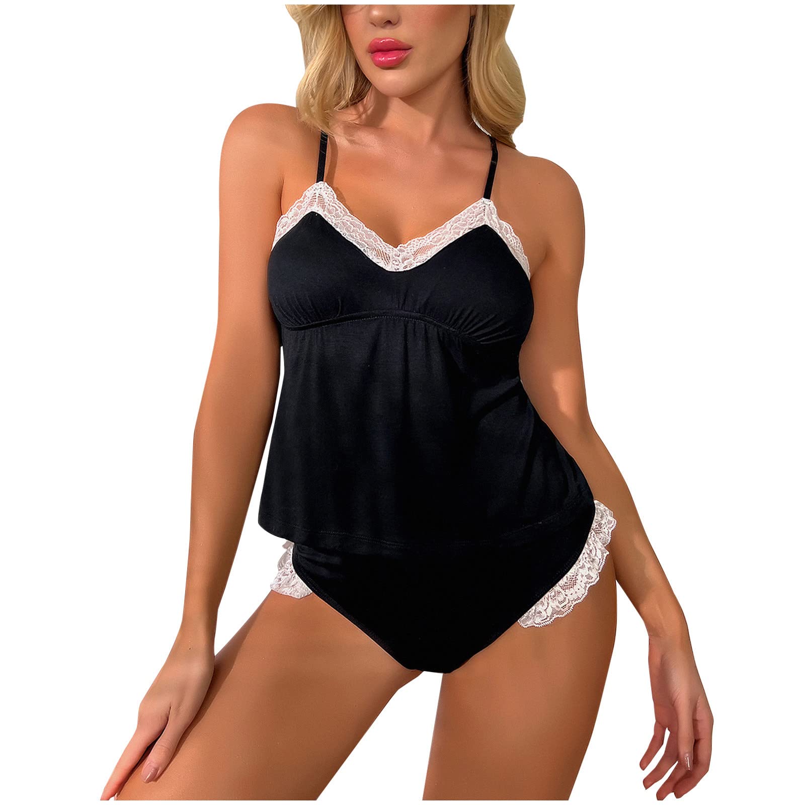Sexy Lace Bodysuit & Babydoll Set - Women's Lingerie Two Piece Teddy Sleepwear | Clubwear, Date Night, Boudoir Photoshoot, Valentine's Gift