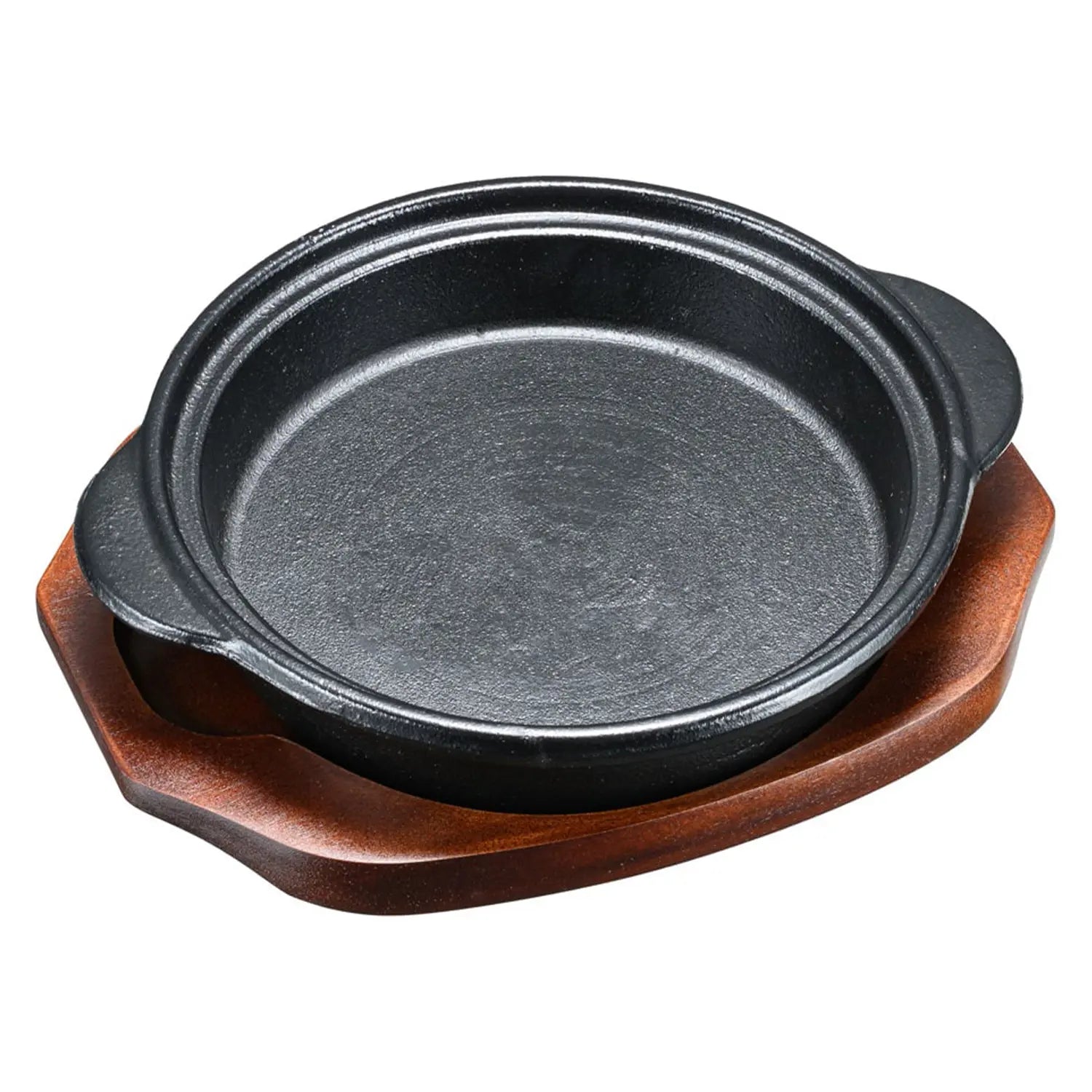 Asahi Chuzo Cast Iron Stepped Sizzler Platter - Premium Japanese Grill Plate for Steak, Seafood & Fajitas - Perfect for Sizzling Hot Meals at Home or Outdoor BBQ Parties
