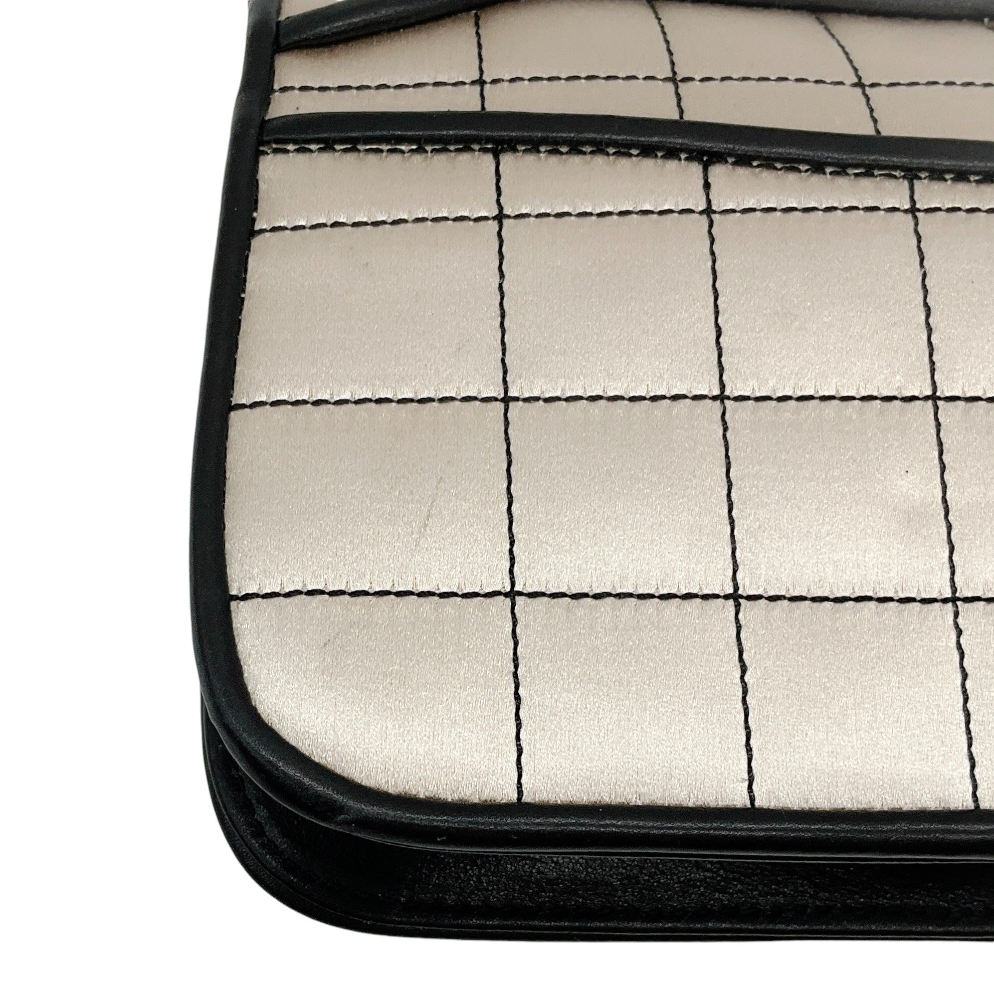 Chanel Beige & Black Mademoiselle Single Flap Bag - Luxury Designer Handbag for Women | Perfect for Evening Events, Parties & Special Occasions