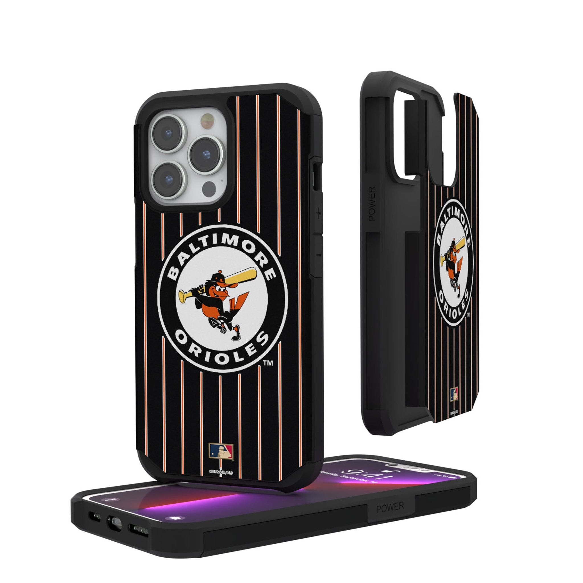 Baltimore Orioles 1966-1969 Cooperstown Collection Pinstripe Rugged Phone Case - Durable Protection for Baseball Fans & Vintage Sports Enthusiasts