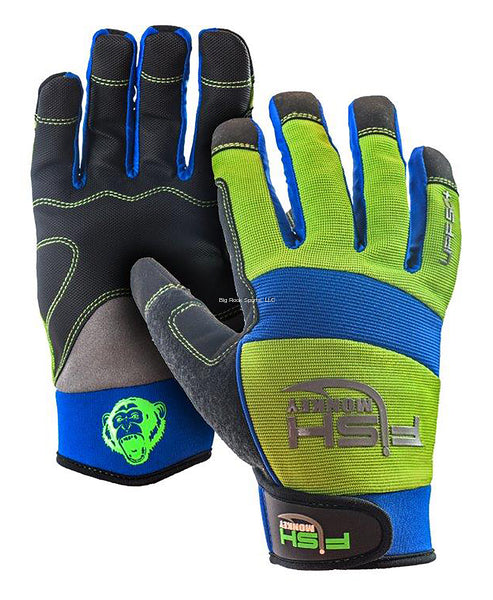 Fish Monkey Easy Work Waterman Glove - Non-Slip PVC Grip, Synthetic Leather Palm, UPF 50 Sun Protection, Adjustable Velcro Wrist Closure (Size L) - Ideal for Fishing, Boating, Water Sports & Outdoor Activities