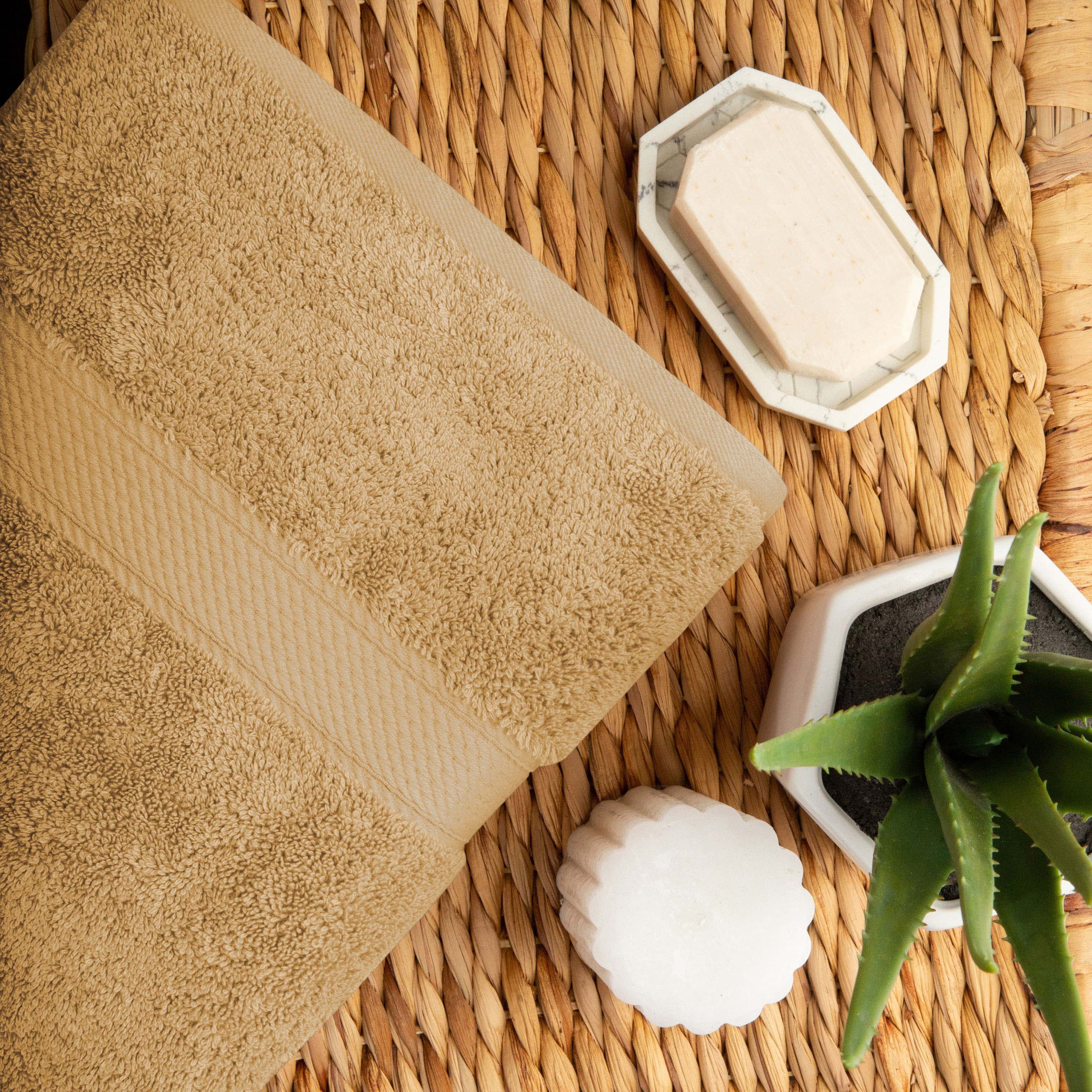 Premium 100% Egyptian Cotton Plush Heavyweight Luxury Bath Towel Set of 6 - Ultra Soft & Absorbent for Spa, Hotel & Home Use