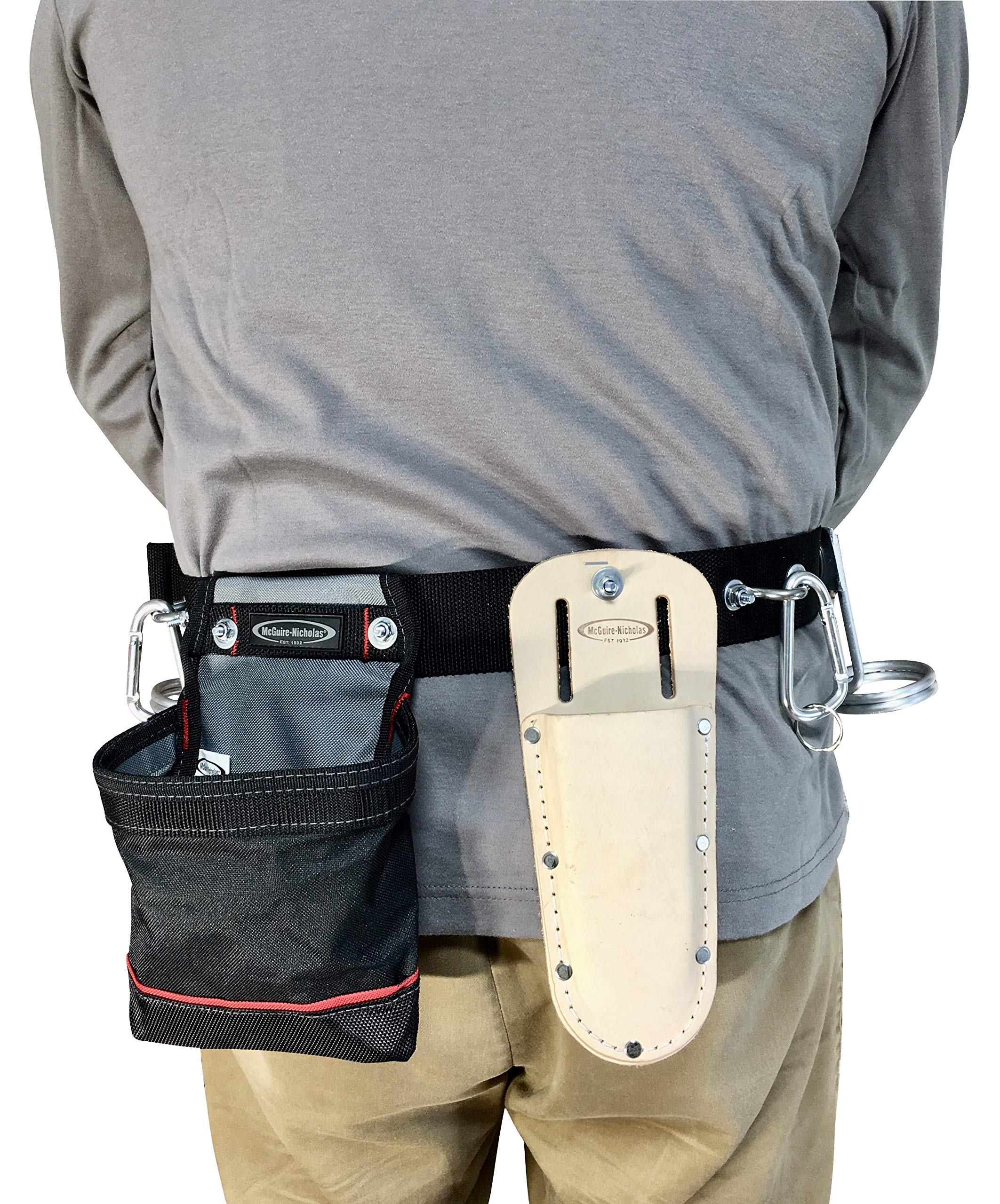 MRNOLA Professional Scaffold Tool Belt for Construction Workers - Adjustable Waist Size 30-44 Inches - Heavy Duty Utility Belt for Carpentry, Roofing & Renovation Projects