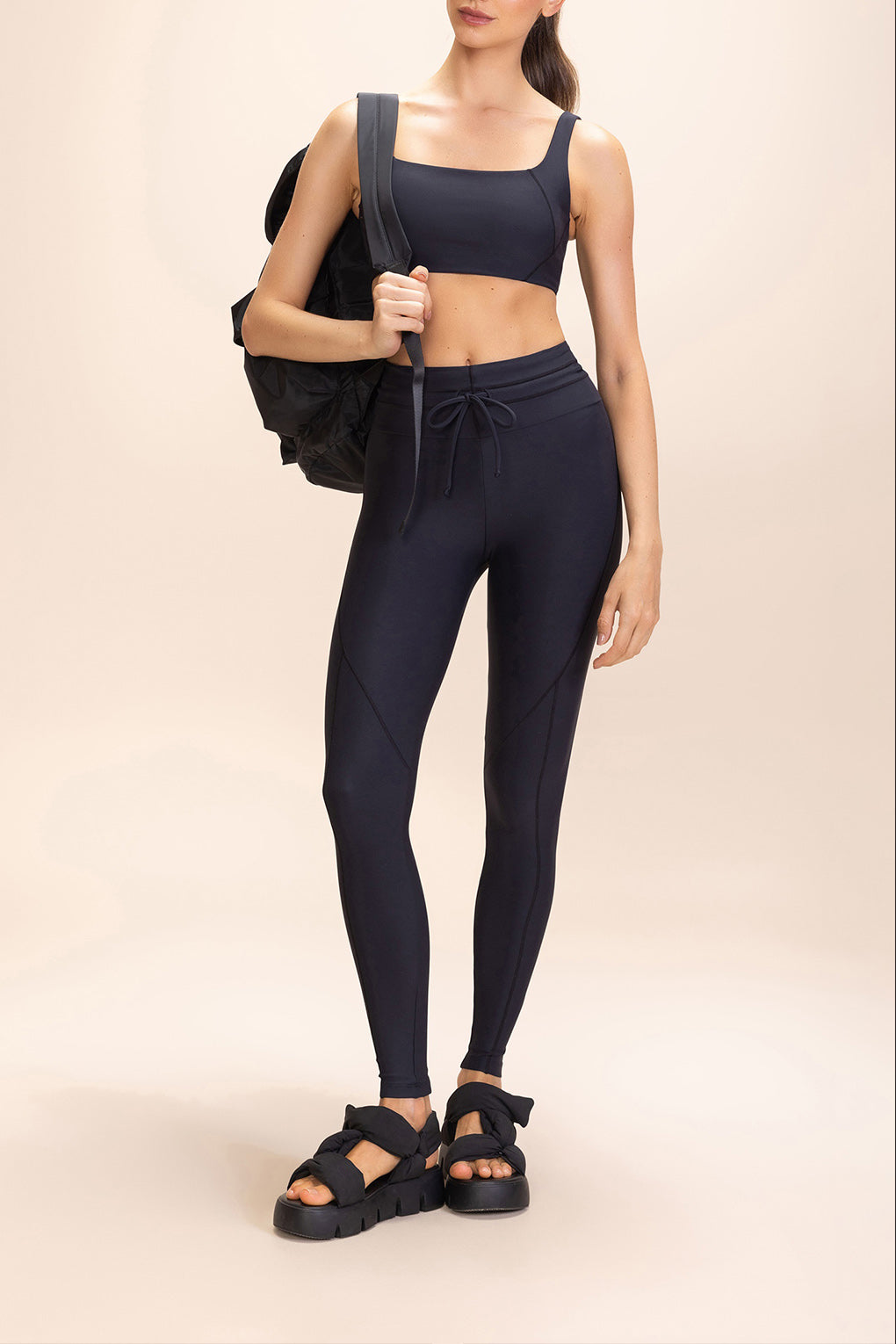 Neoprene Stirrup Leggings for Women - High Waist Yoga Pants with Grip for Pilates, Barre & Workout - Comfortable & Stretchy Fitness Leggings