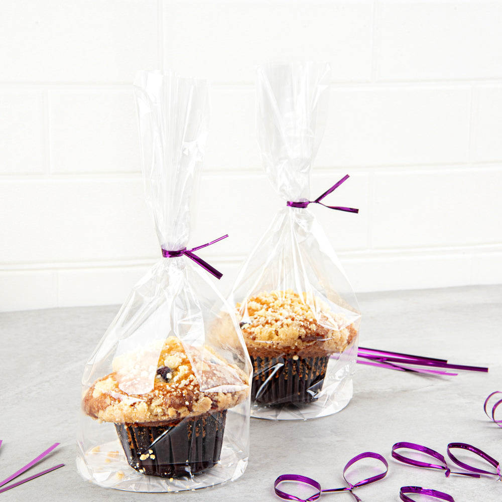 Purple Metallic Twist Ties for Bags - 500 Count Box | Secure & Organize Food, Gifts & More