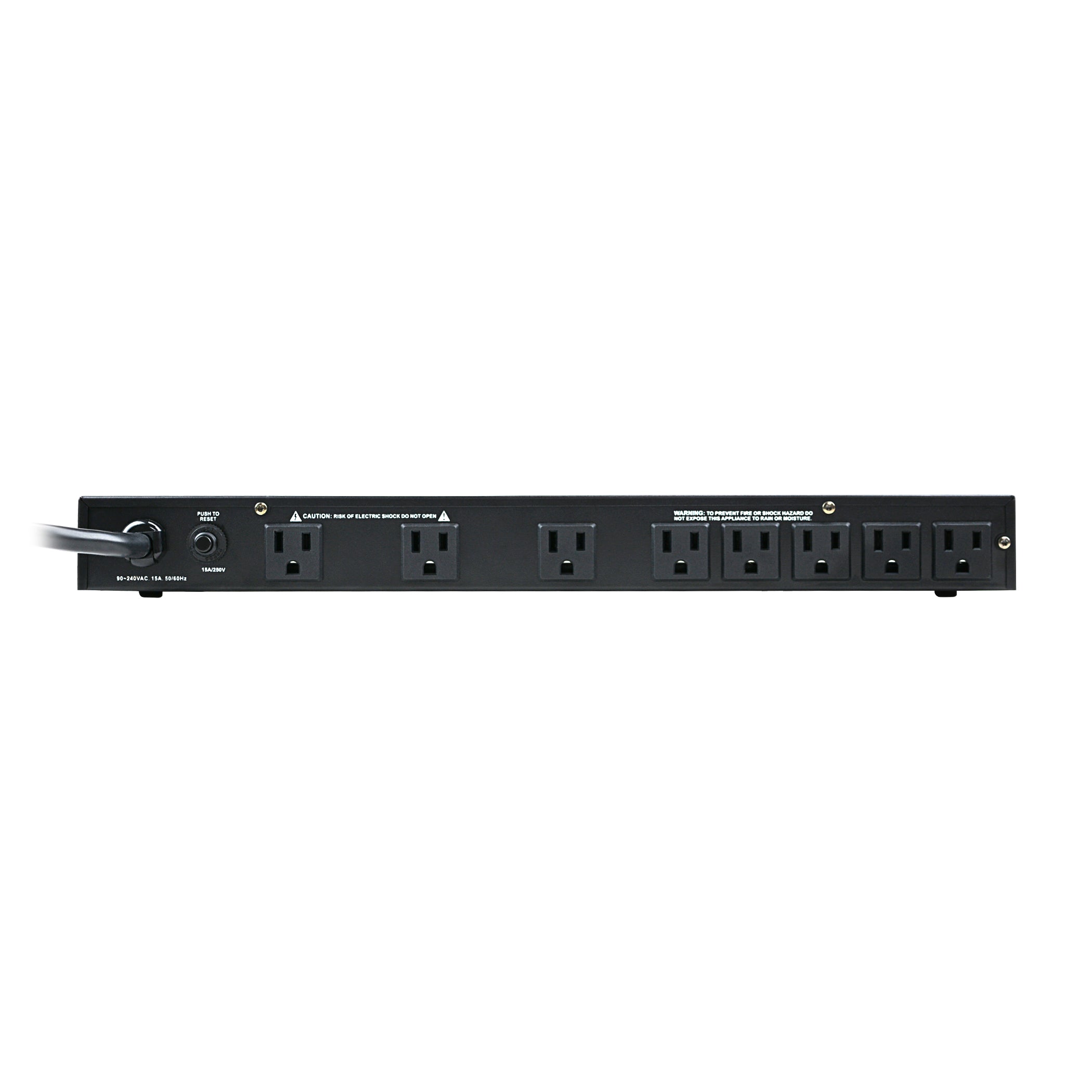 8 Outlet Professional Power Distributor PD 815D - Heavy Duty Surge Protector with 15ft Cord for Home Theater, Office & Studio Equipment