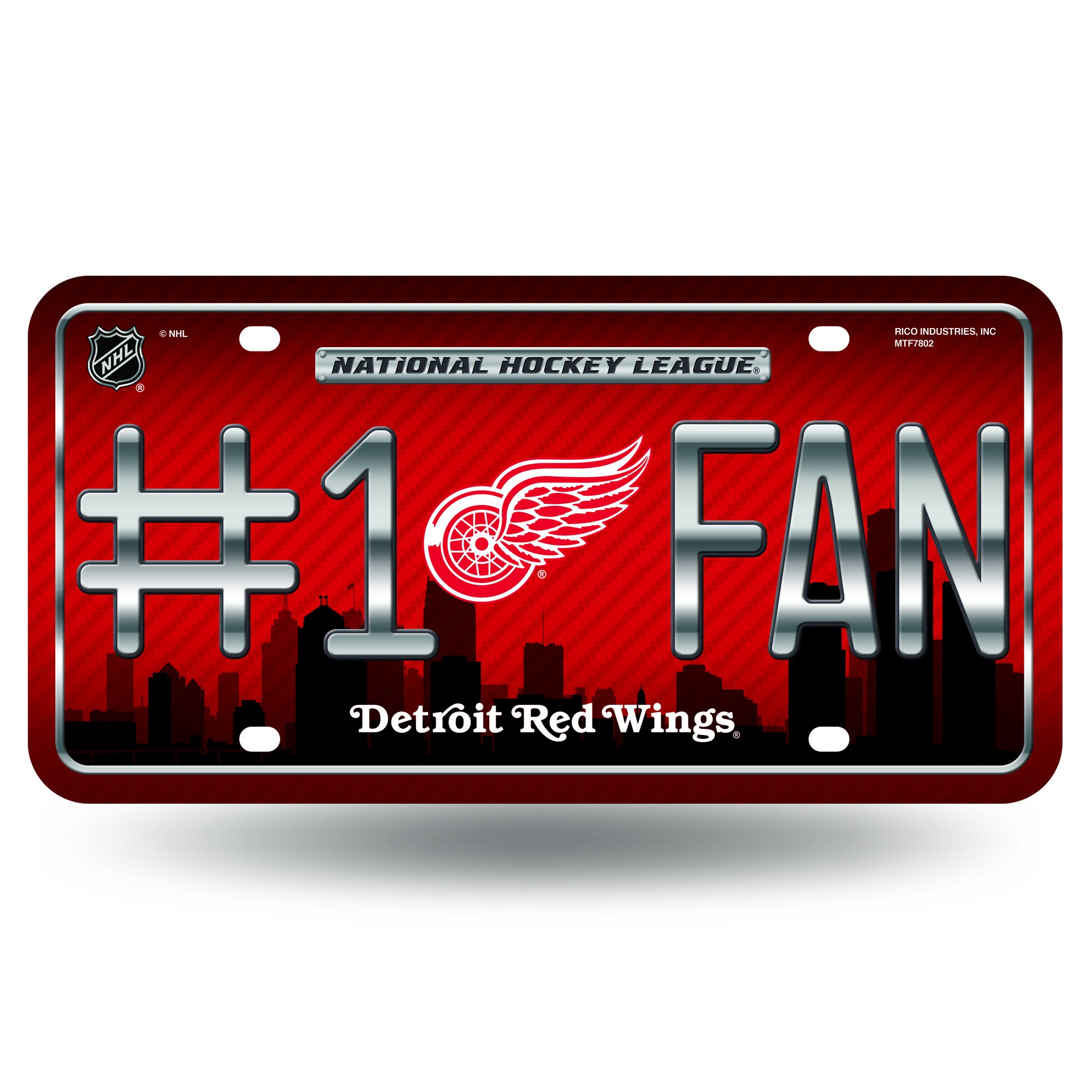 NHL #1 Fan Metal License Plate Tag - Officially Licensed Car Accessory for Hockey Enthusiasts - Perfect for Cars, Trucks & Tailgating