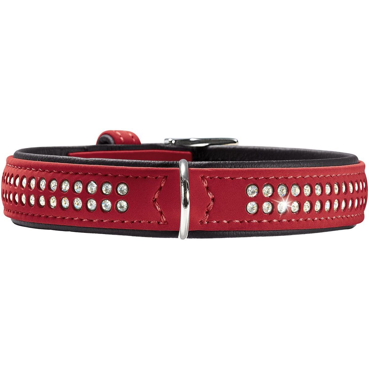 Hunter Softie Deluxe Dog Collar - 40 Inch Adjustable Pet Collar with Padded Comfort, Red - Perfect for Daily Walks, Training & Outdoor Adventures