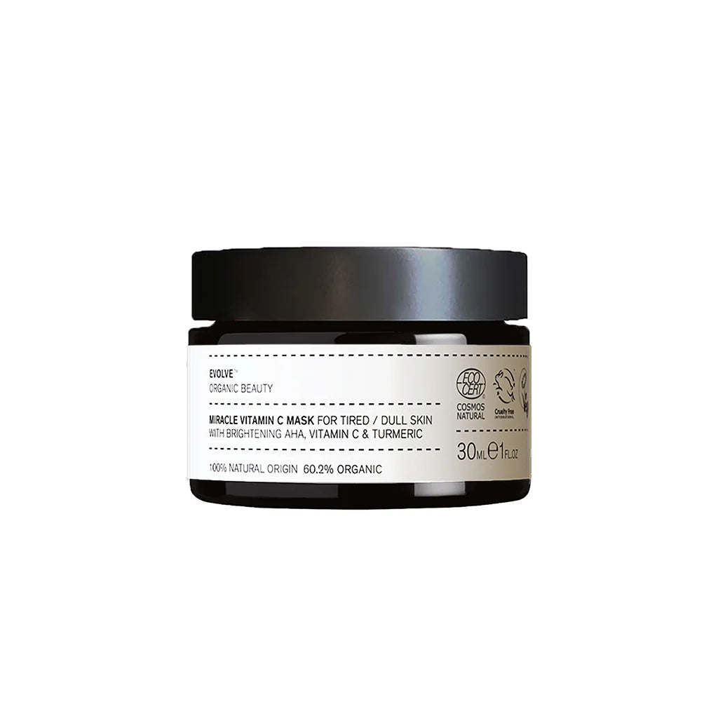 Evolve Miracle Vitamin C Face Mask for Travel - Brightening & Hydrating Skincare for On-The-Go Glow | Perfect for Airplane, Vacation & Business Trips