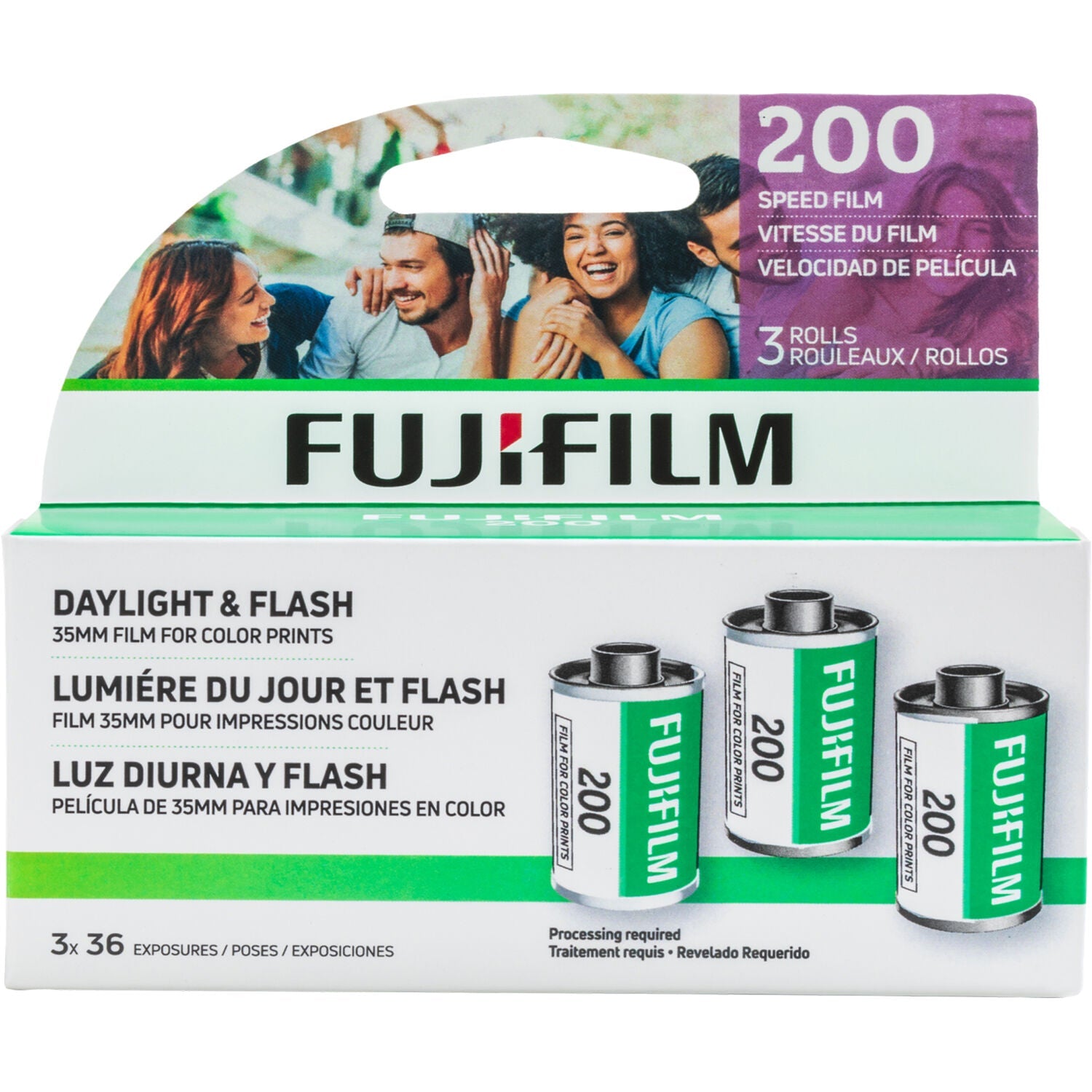 FUJIFILM 200 Color Negative 35mm Film - 36 Exposures, 3 Pack - Perfect for Travel Photography & Everyday Shooting