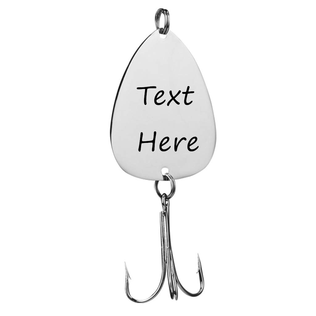 Custom Personalized Fishing Lure - Engraved Fishing Hooks for Men | Unique Father's Day Gift for Fishermen | Perfect for Bass, Trout & Saltwater Fishing